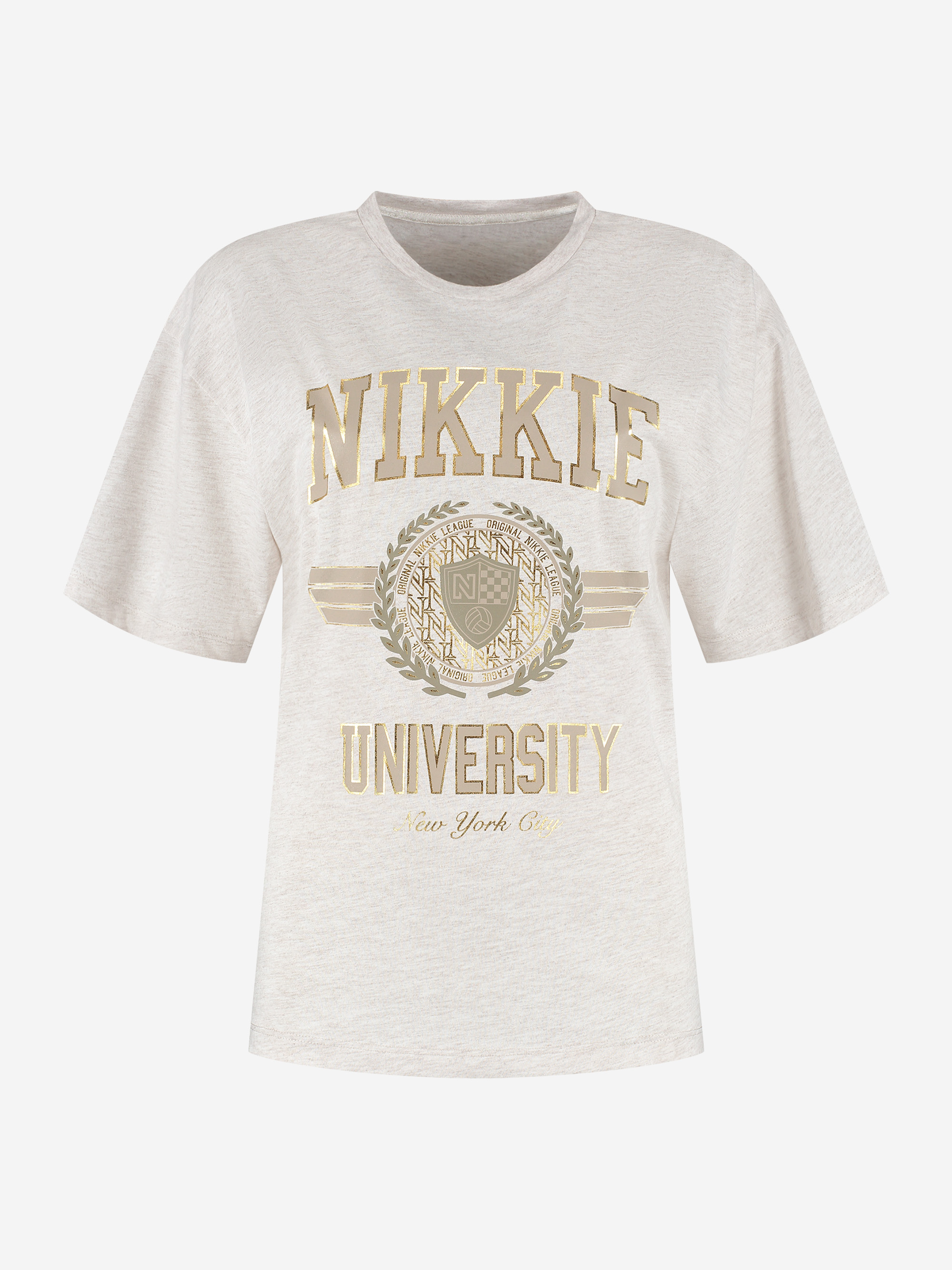 T-shirt with NIKKIE university print