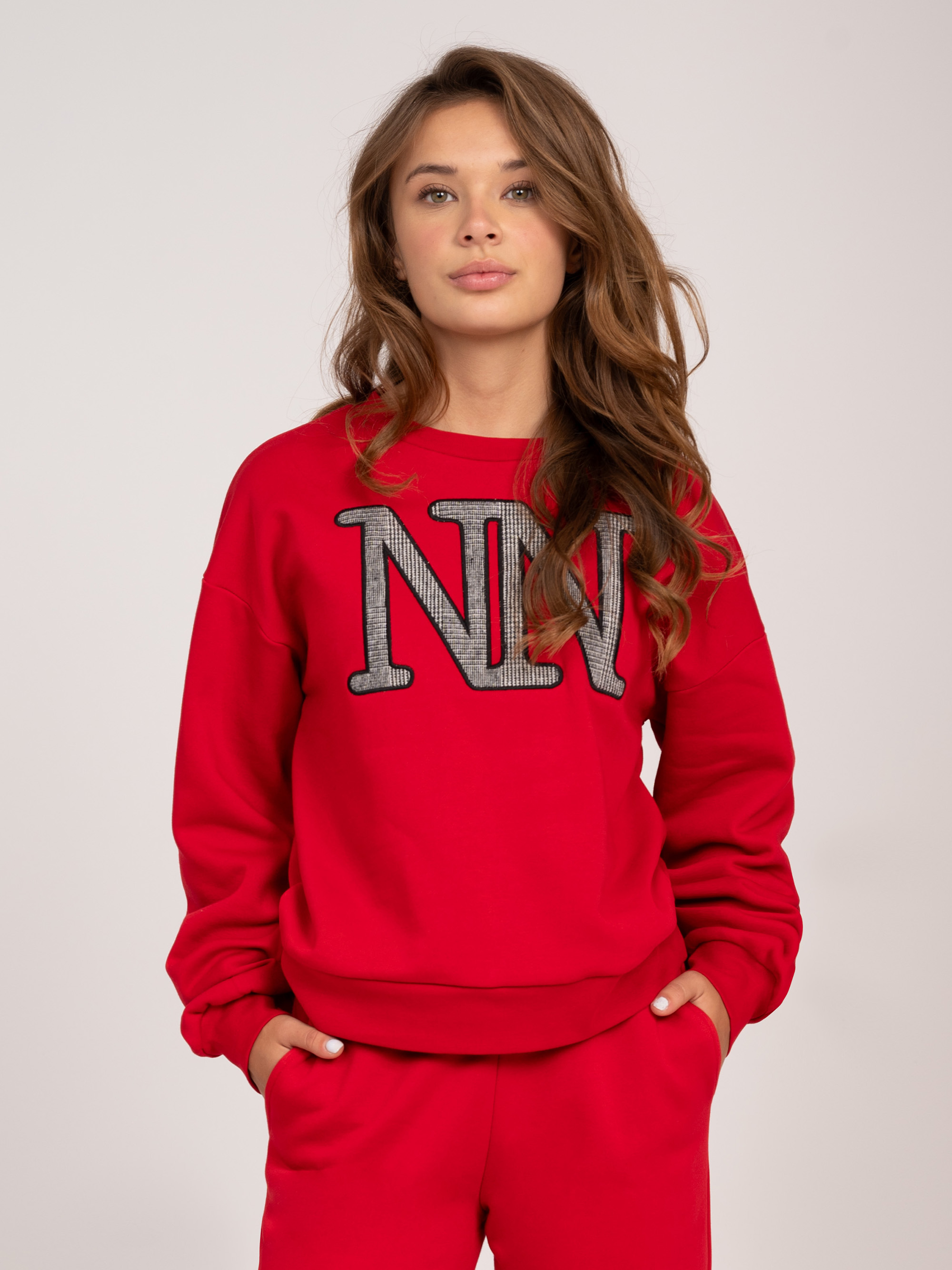 Sweater met geborduurd logo