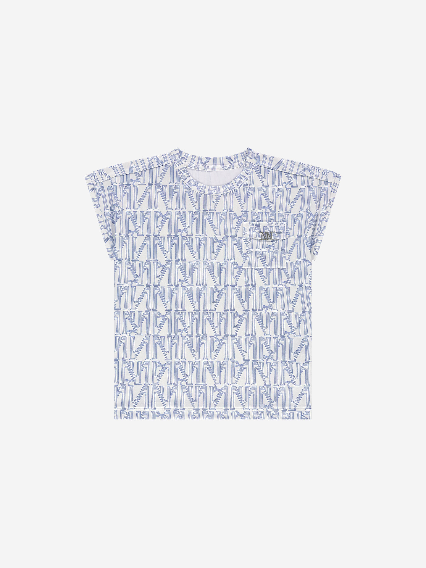 Short top with logo pattern 