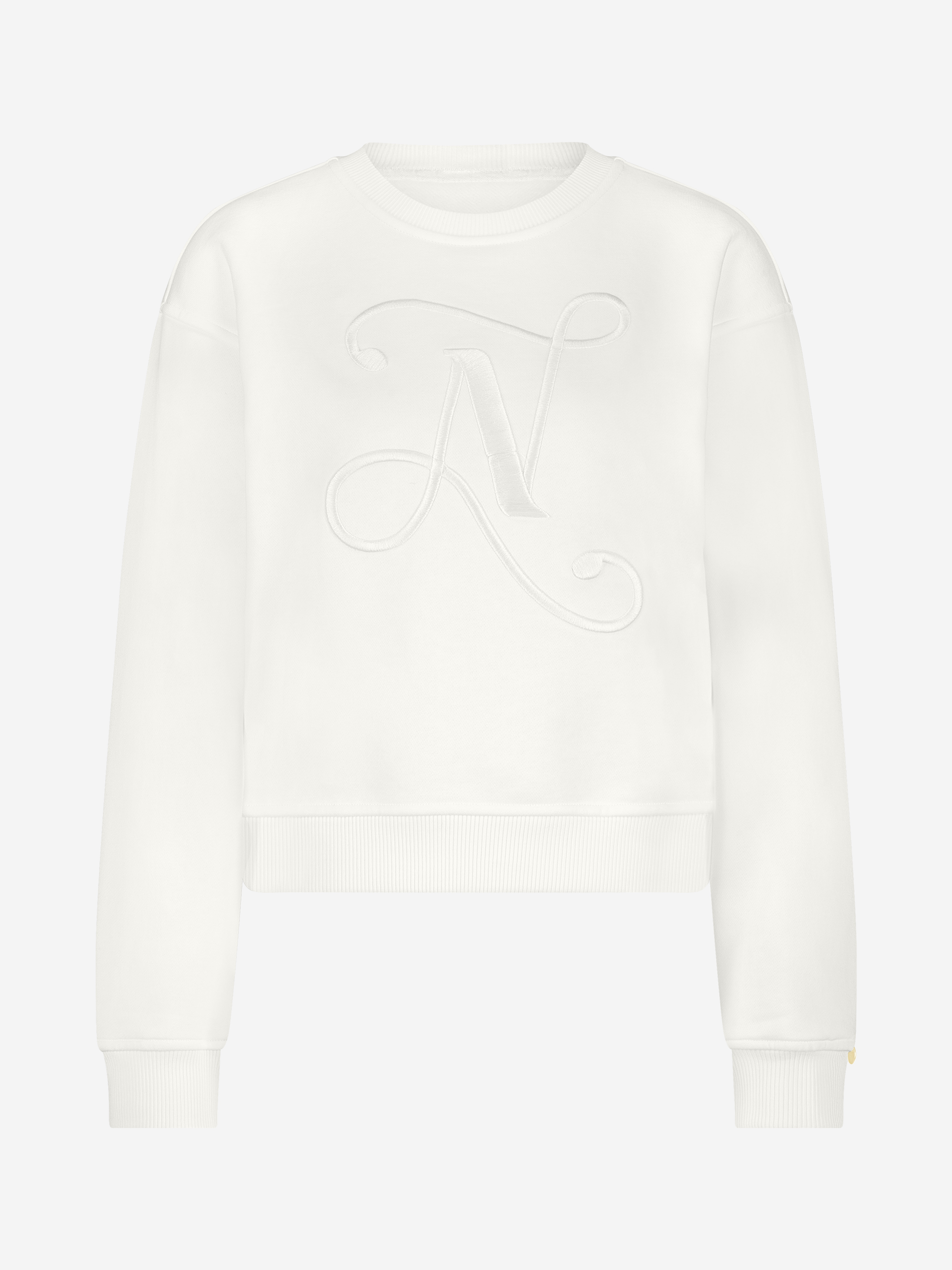 Sweater met geborduurd N-logo