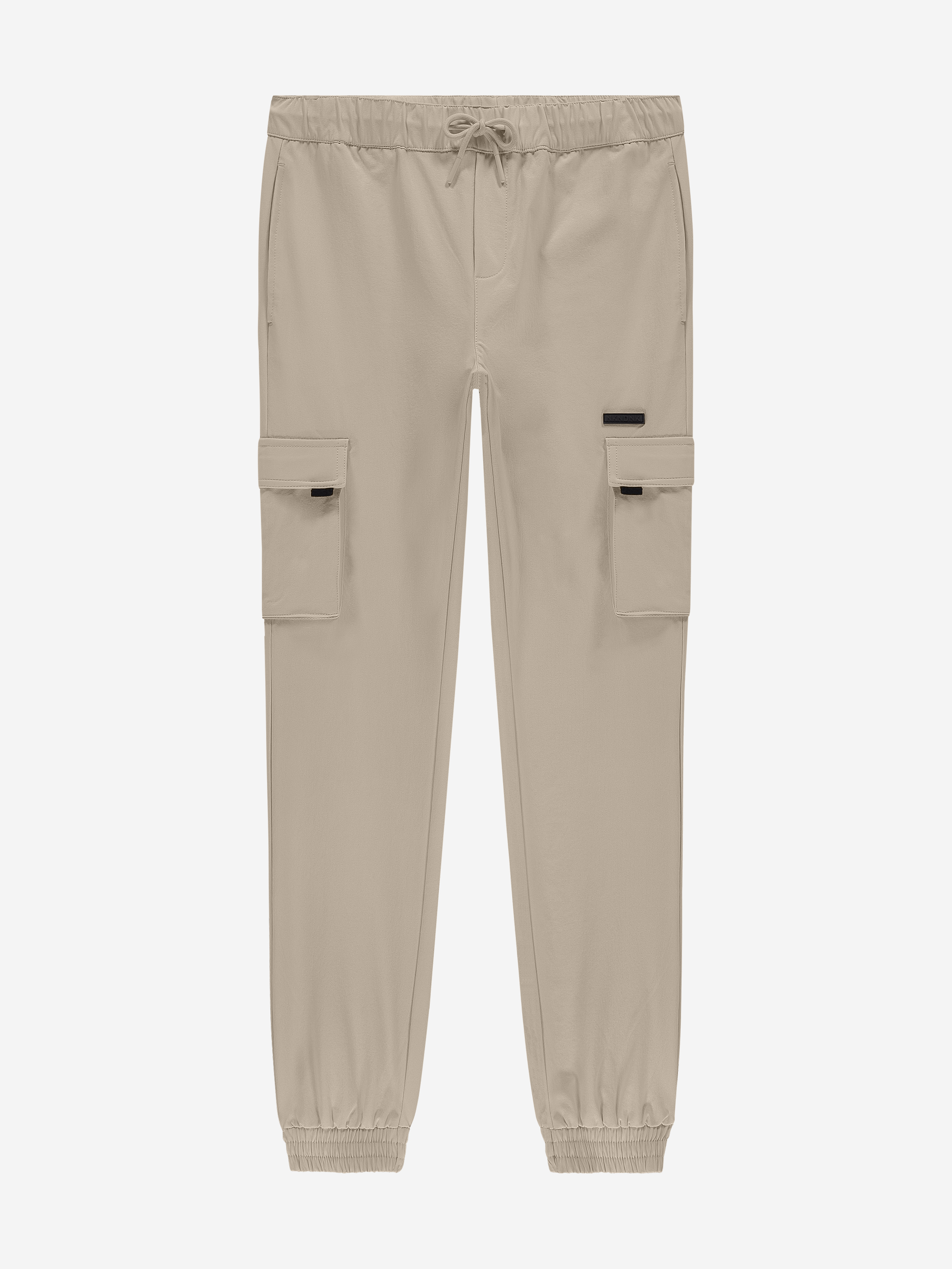 Cargo broek met elastische tailleband en trekkoord