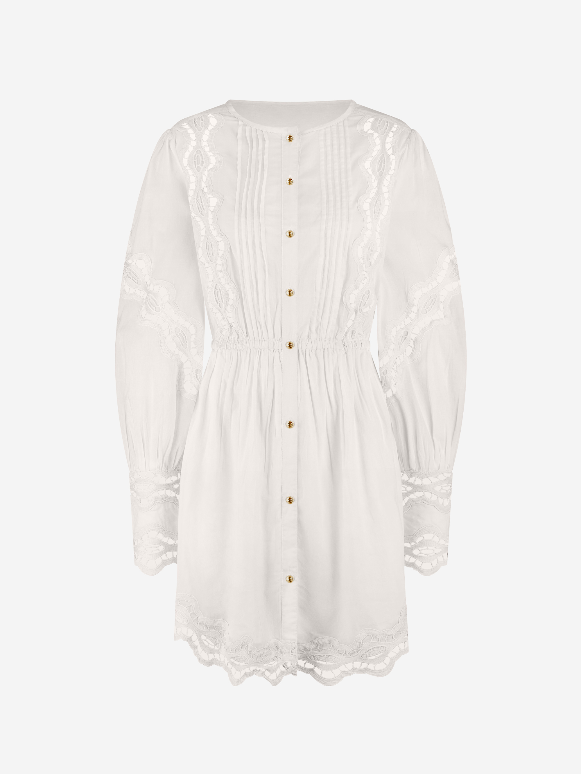 Broderie anglaise jurk 
