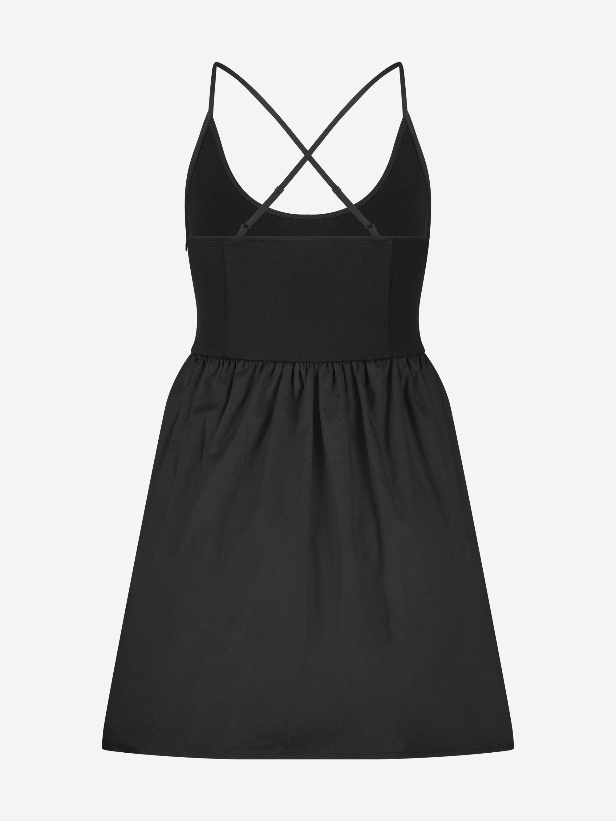 Fitted dress with balloon skirt