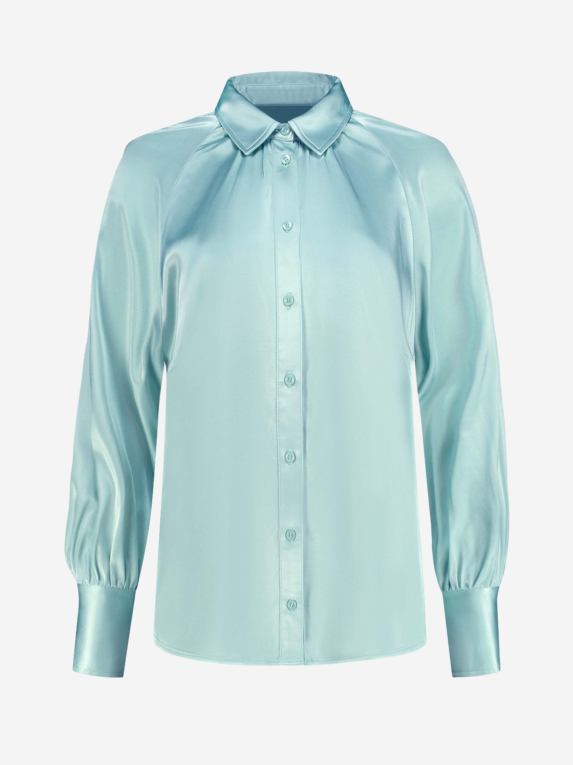 Satin look blouse with regular fit