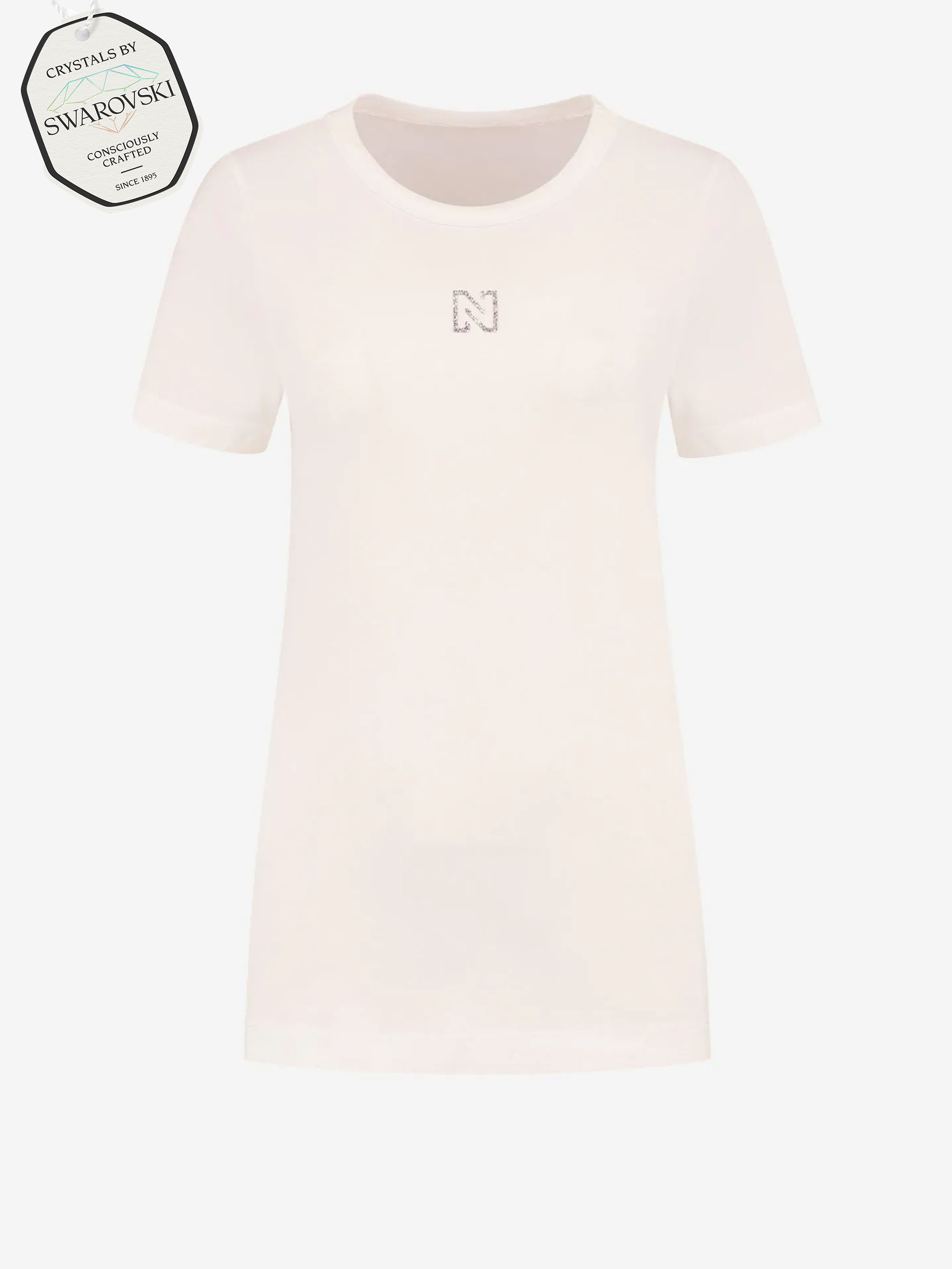 T-shirt with logo of Swarovski stones