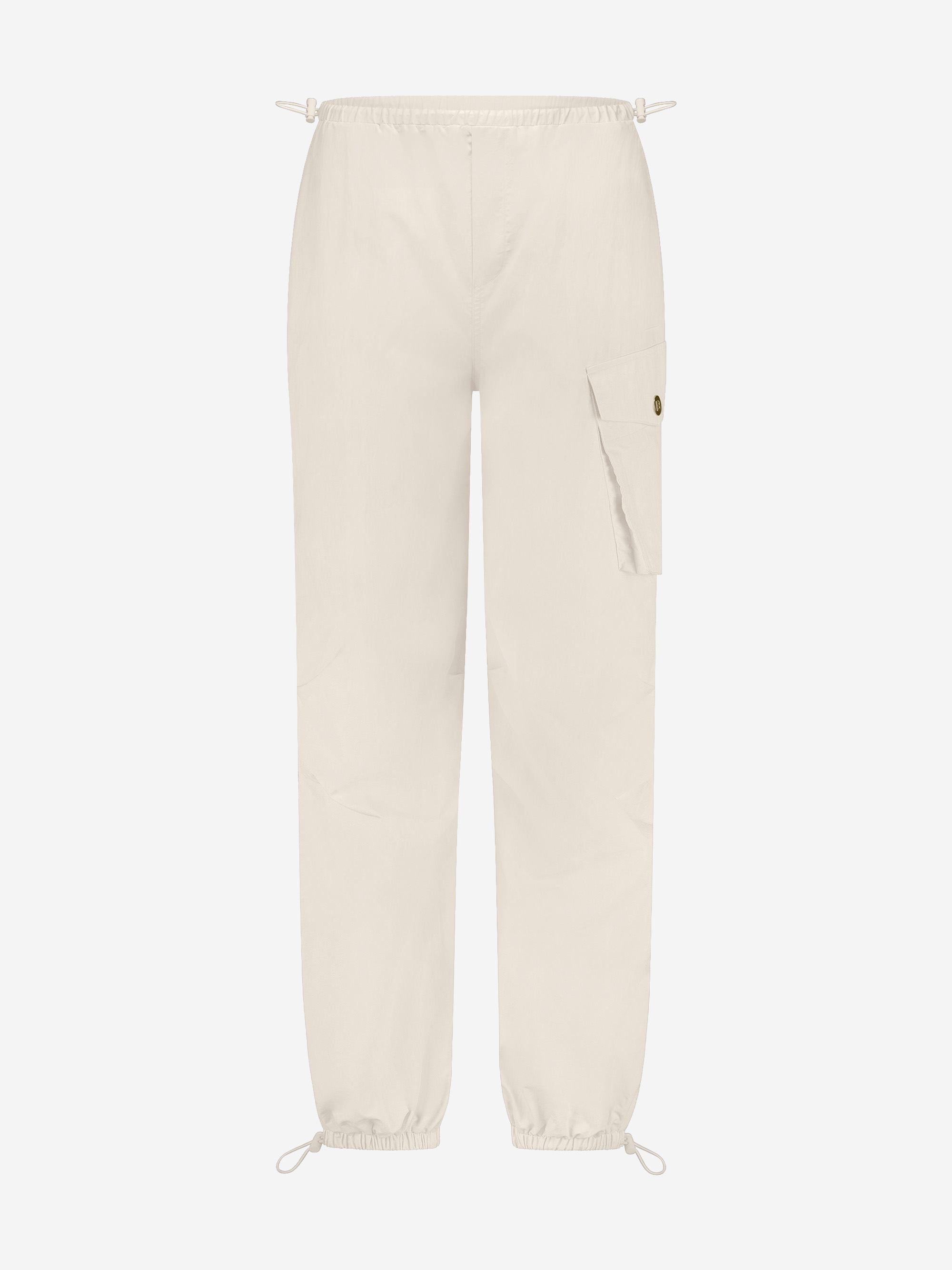 Losvallende parachute broek met trekkoorden