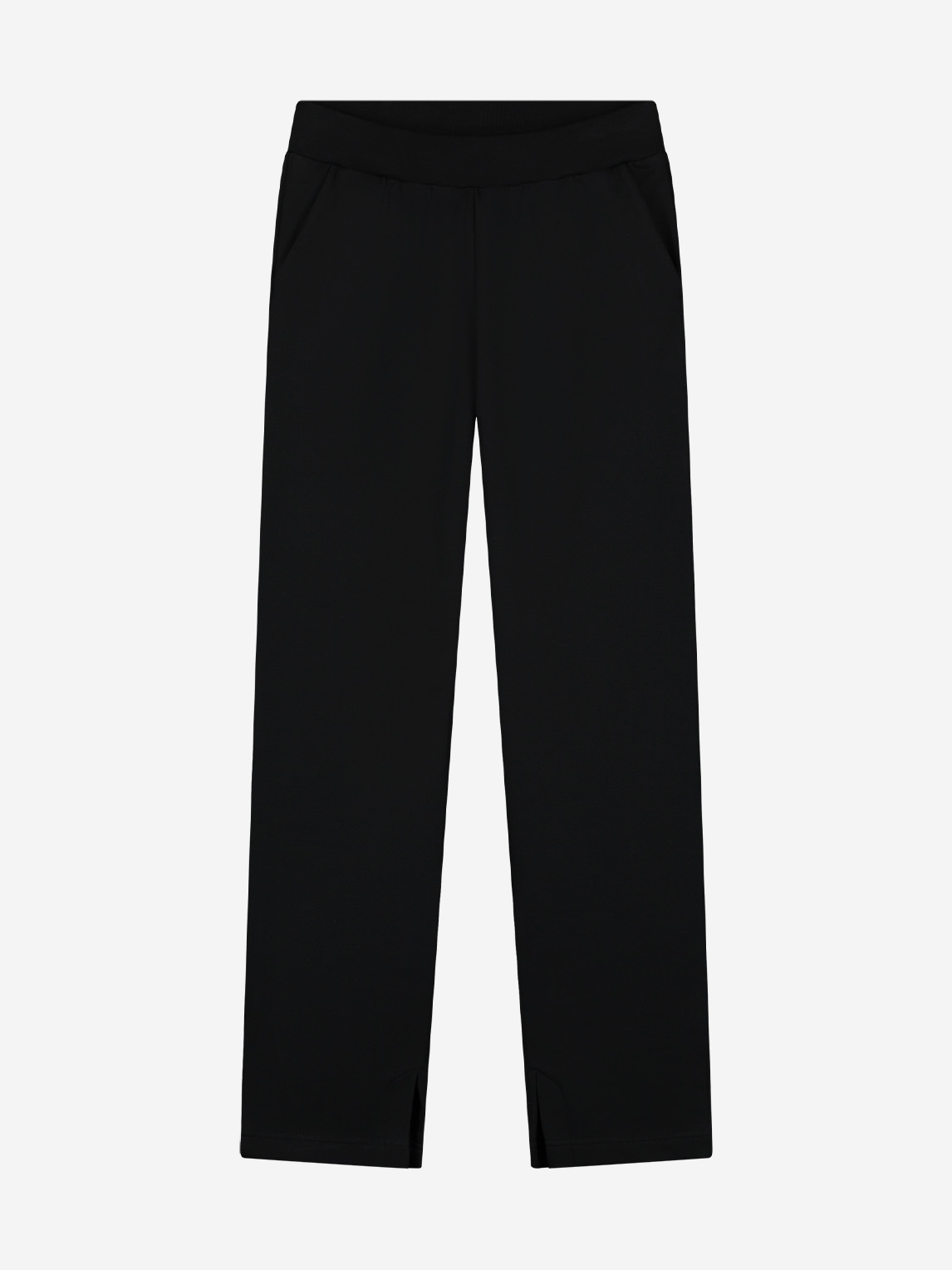 Joggingbroek met rechte pijpen en split