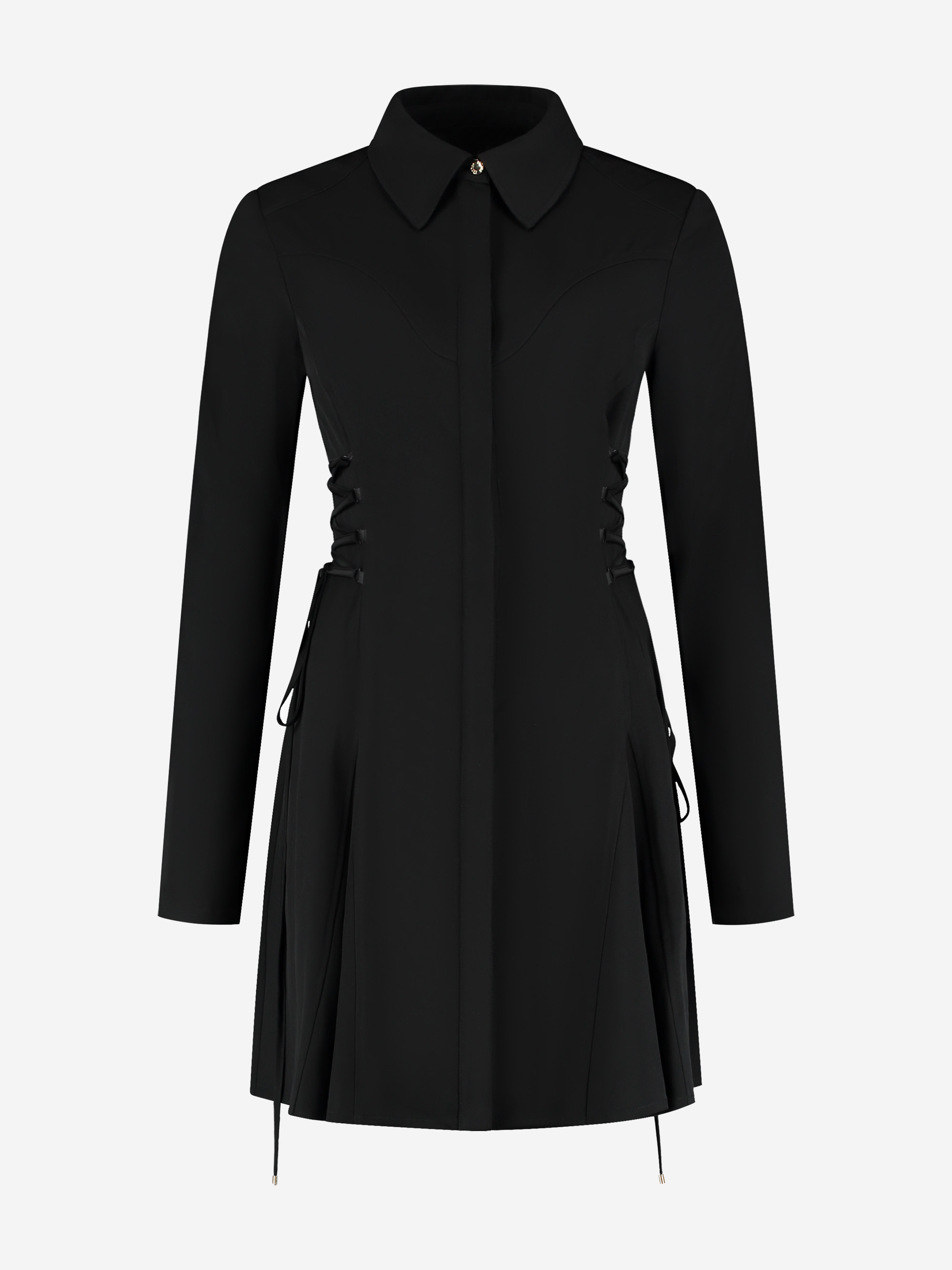Aansluitende jurk met veter details