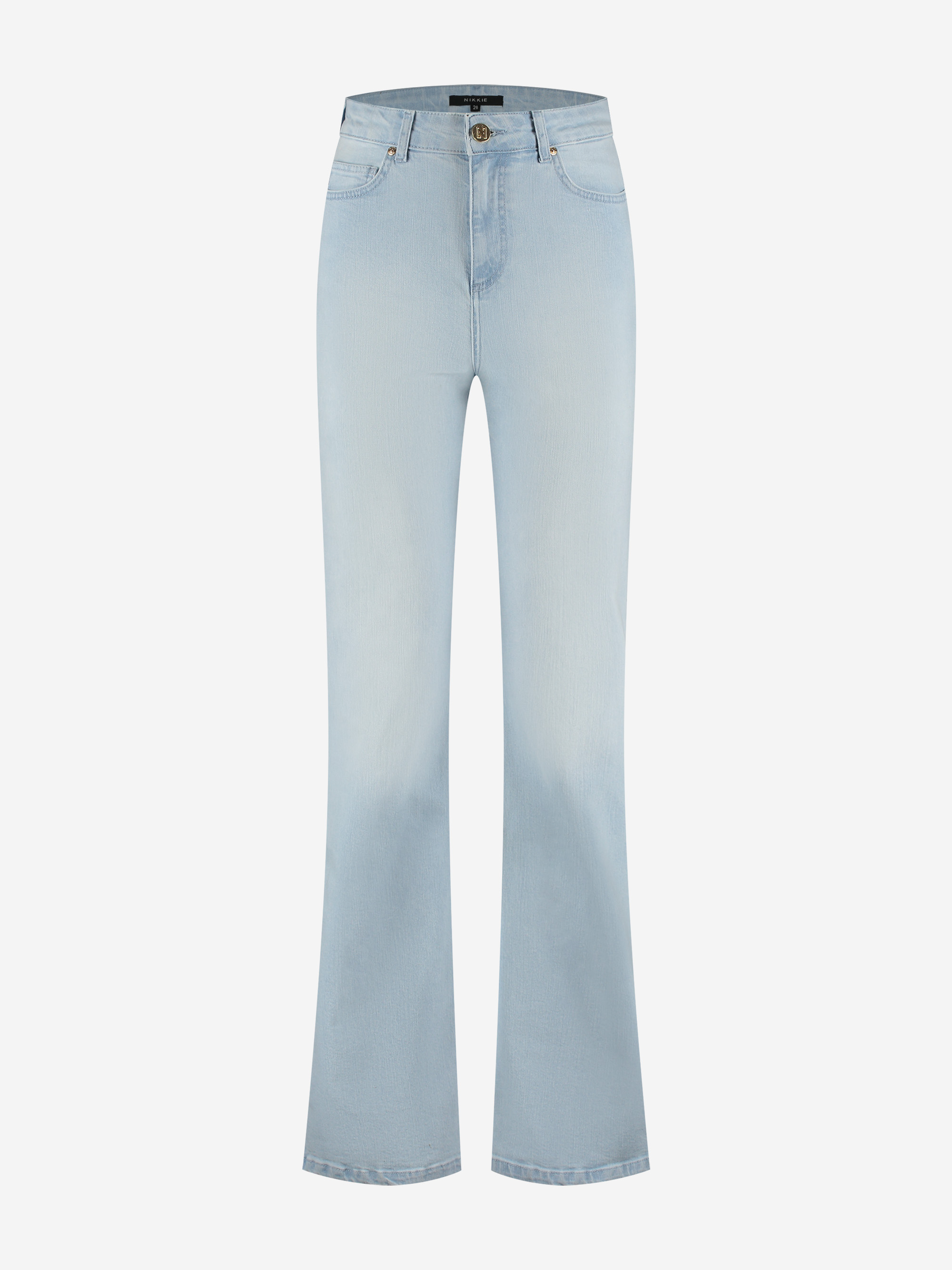 Loose-fitting jeans with a high waist