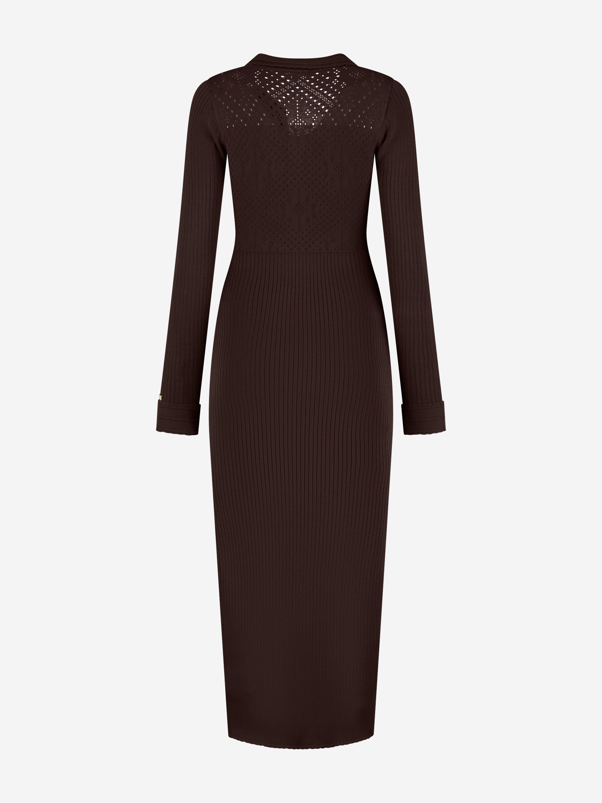 Long ribbed dress with slit