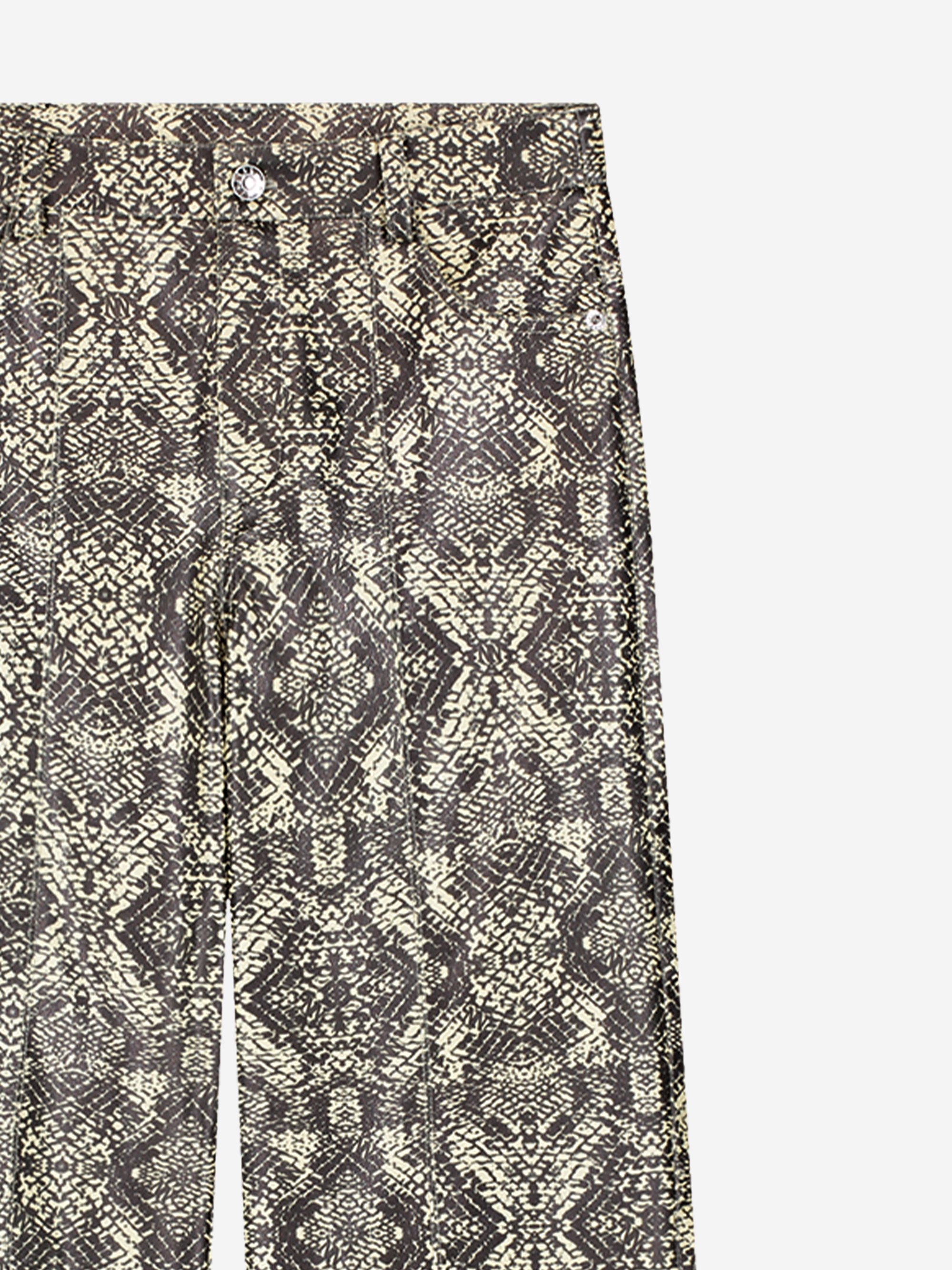 Slangenprint broek met rechte pijpen