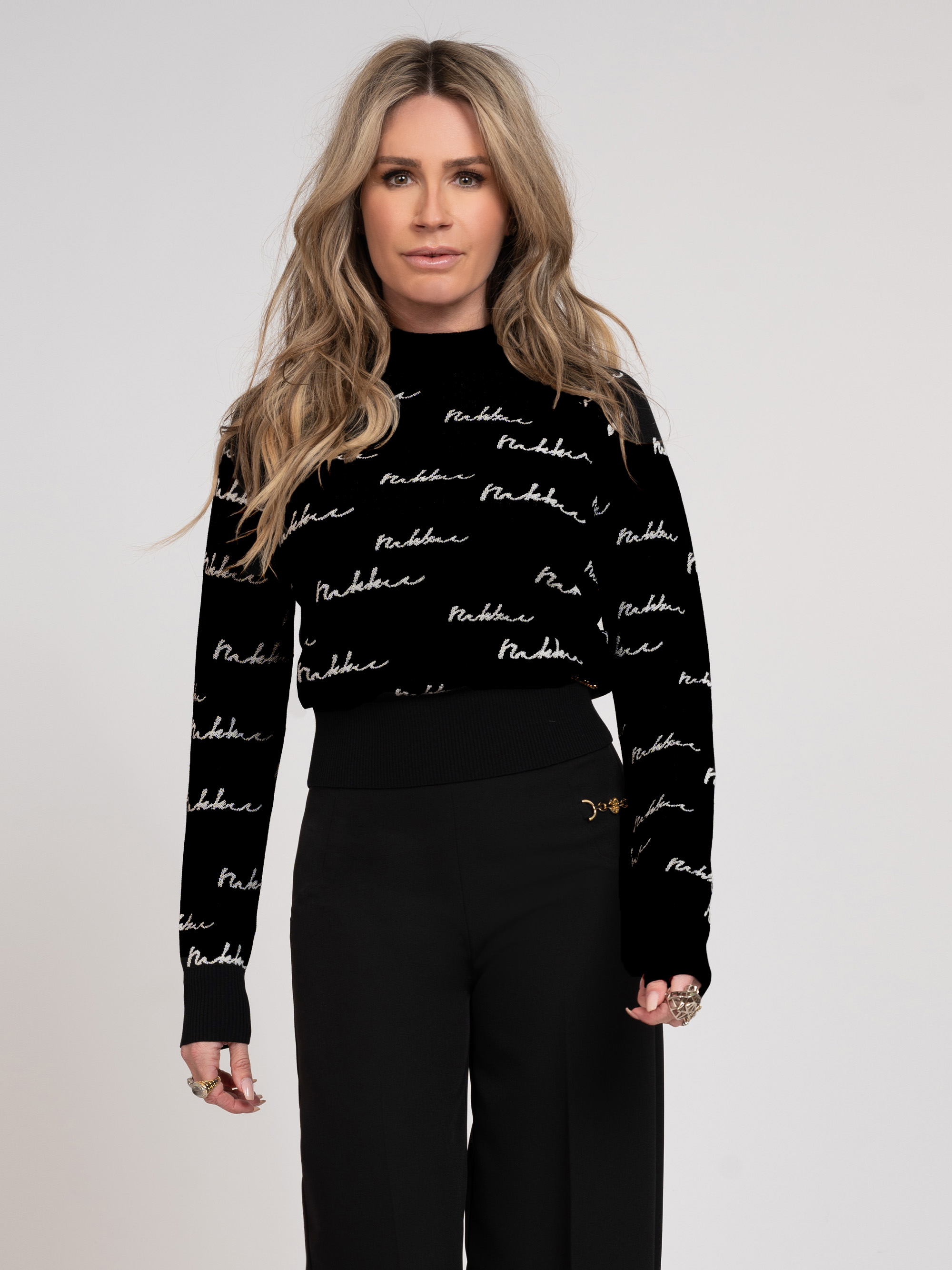 Sweater met logo patroon
