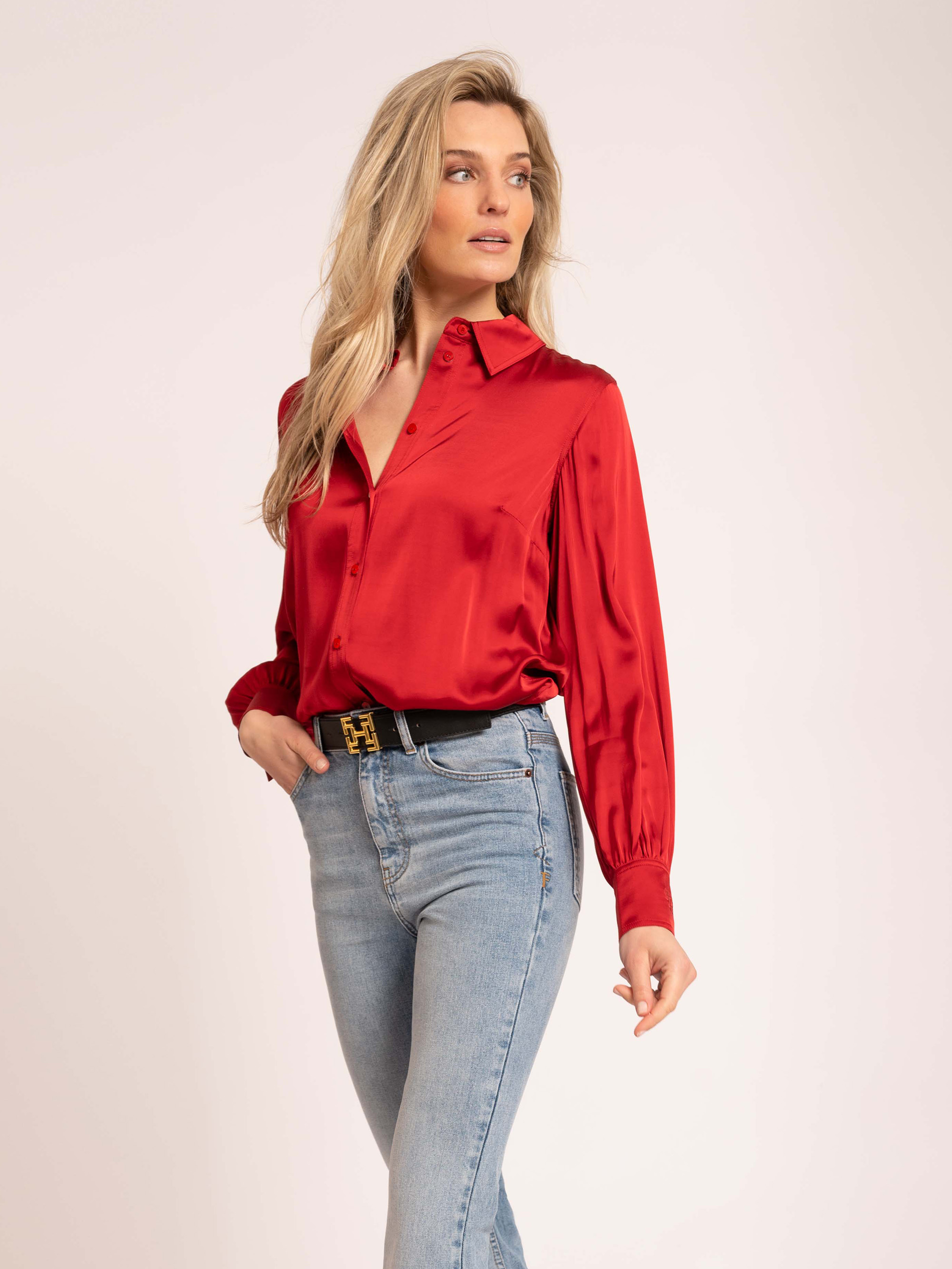 Satin look blouse