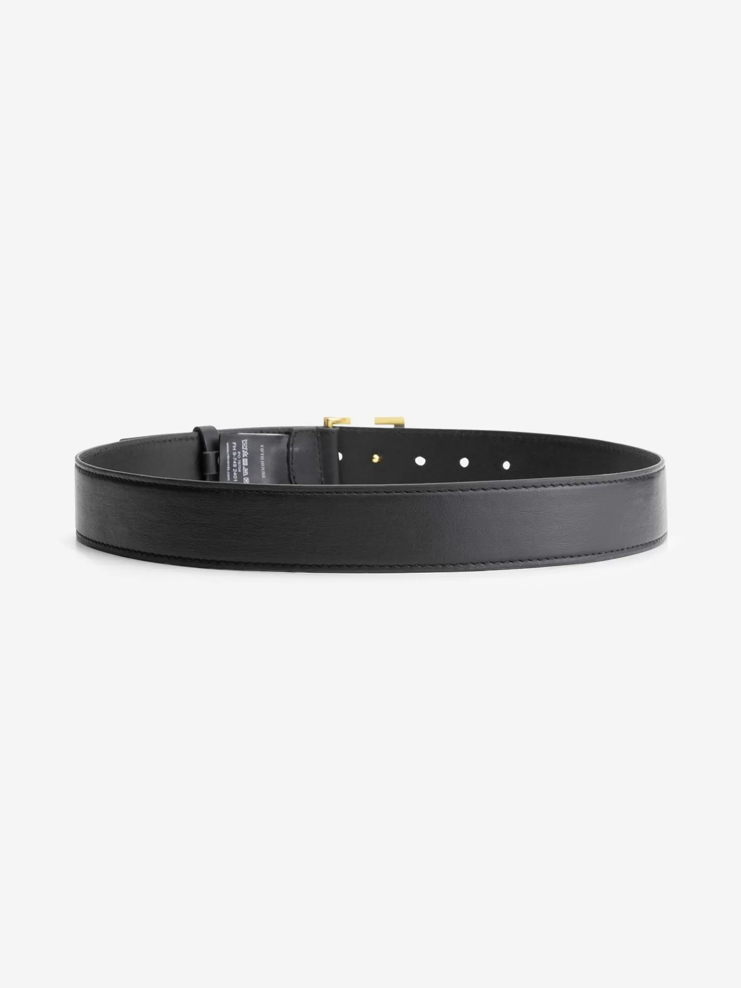 Dunne riem met logo gesp