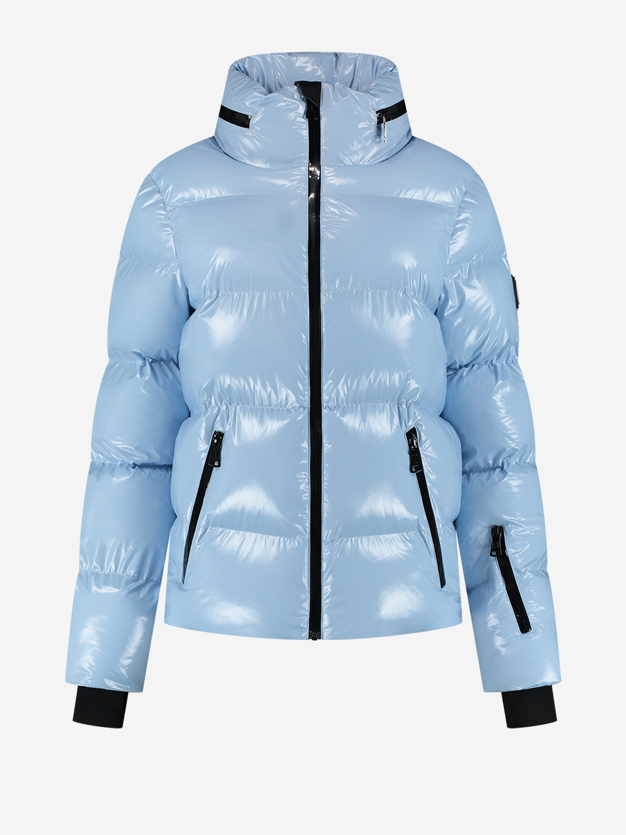 Ski jacket with metallic look