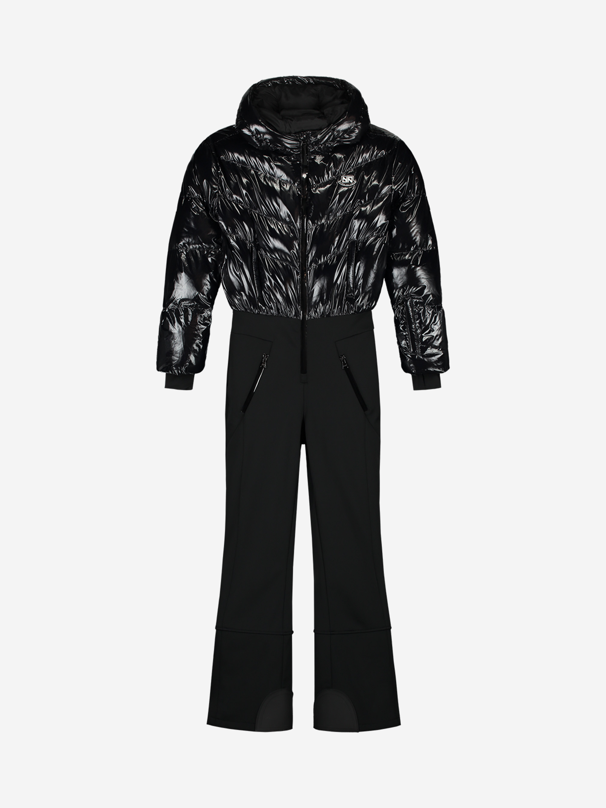Ski jumpsuit met capuchon en verstelbare taille