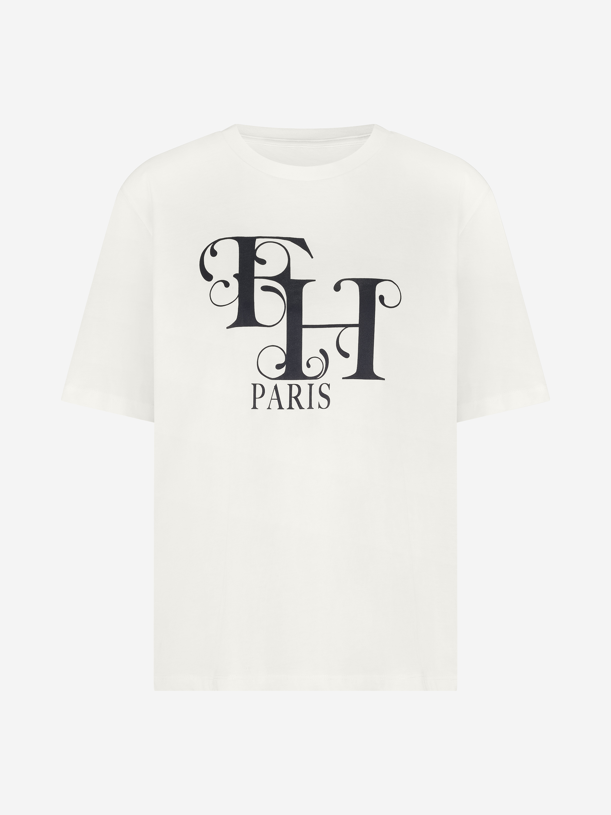 Losvallend T-shirt met FH Paris logo