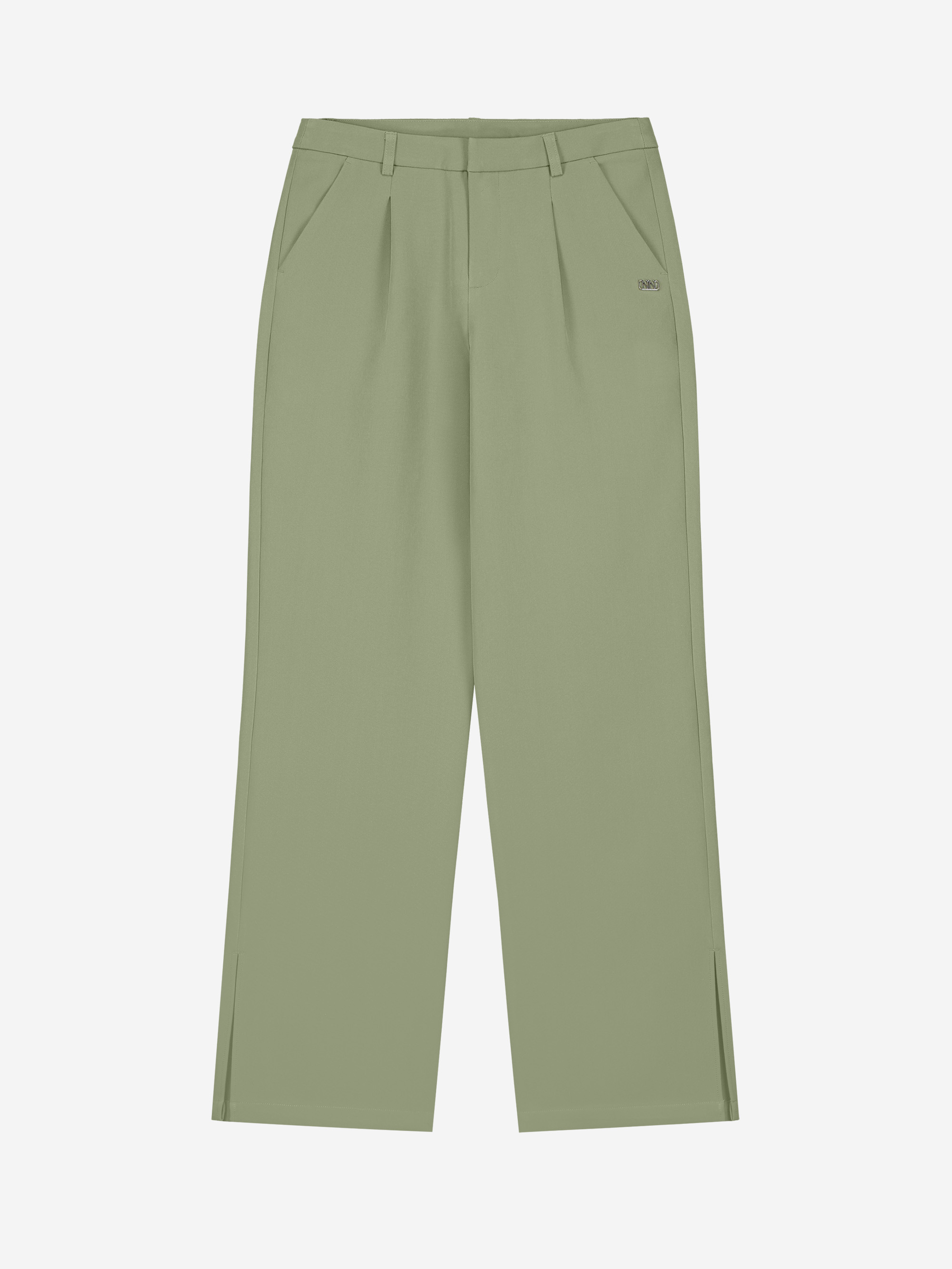 Straight fit broek met split