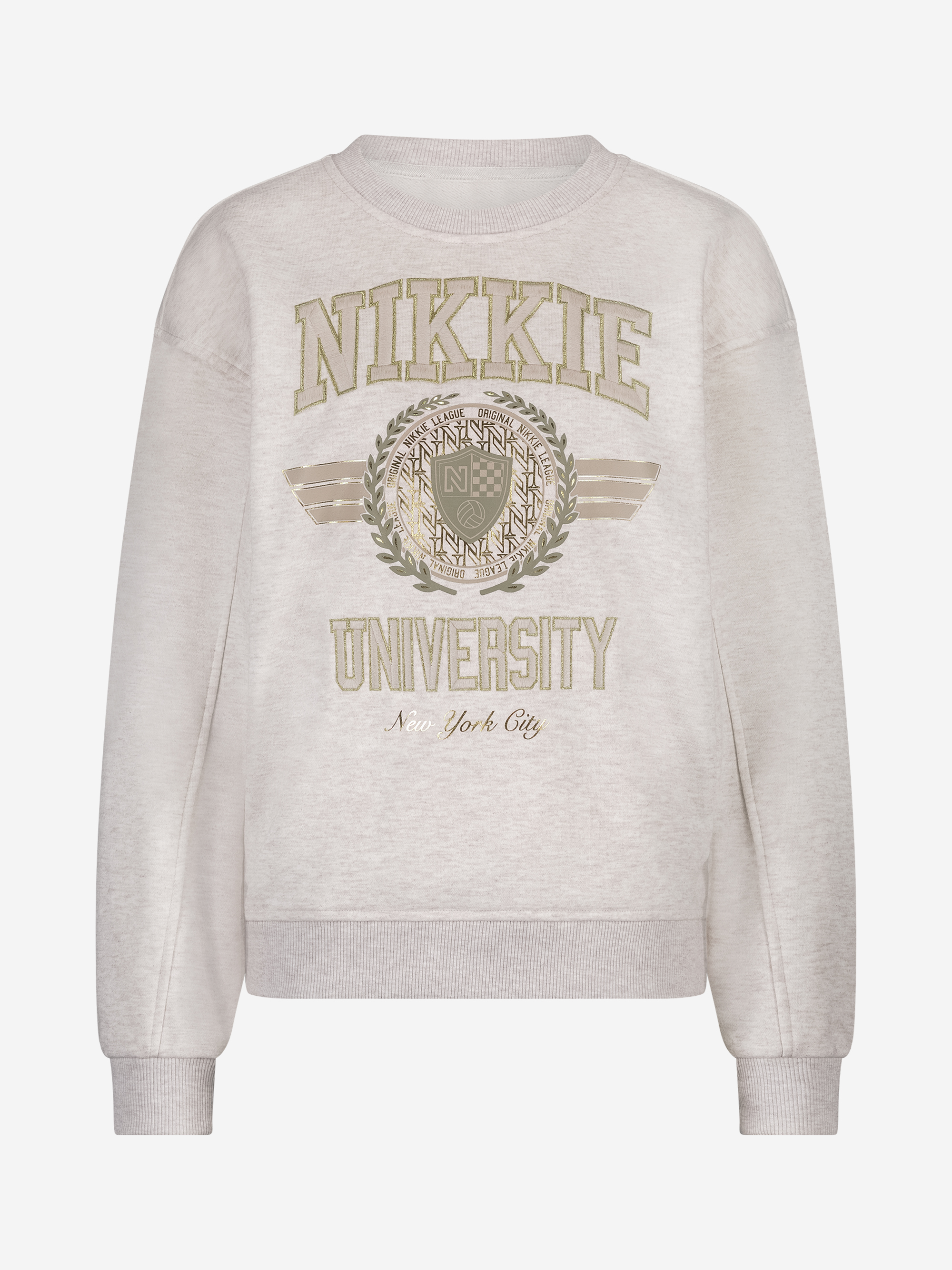 Sweater met NIKKIE university print