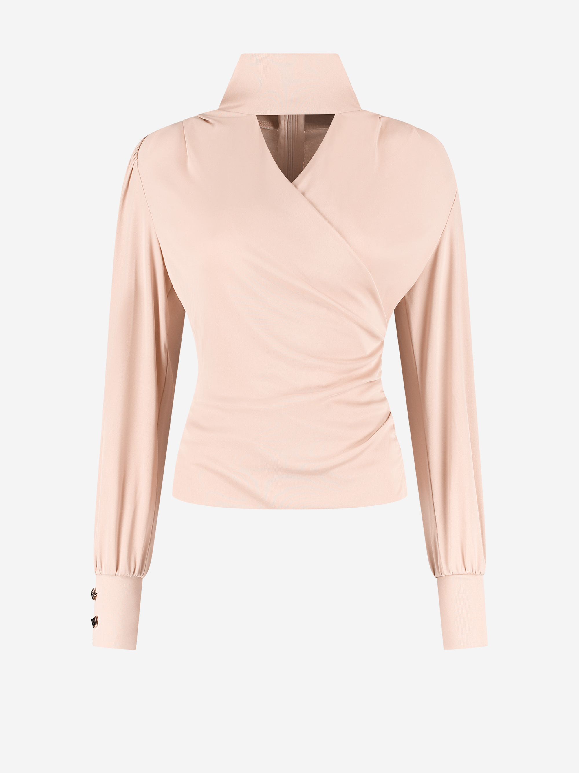 Top met col en open detail bij hals