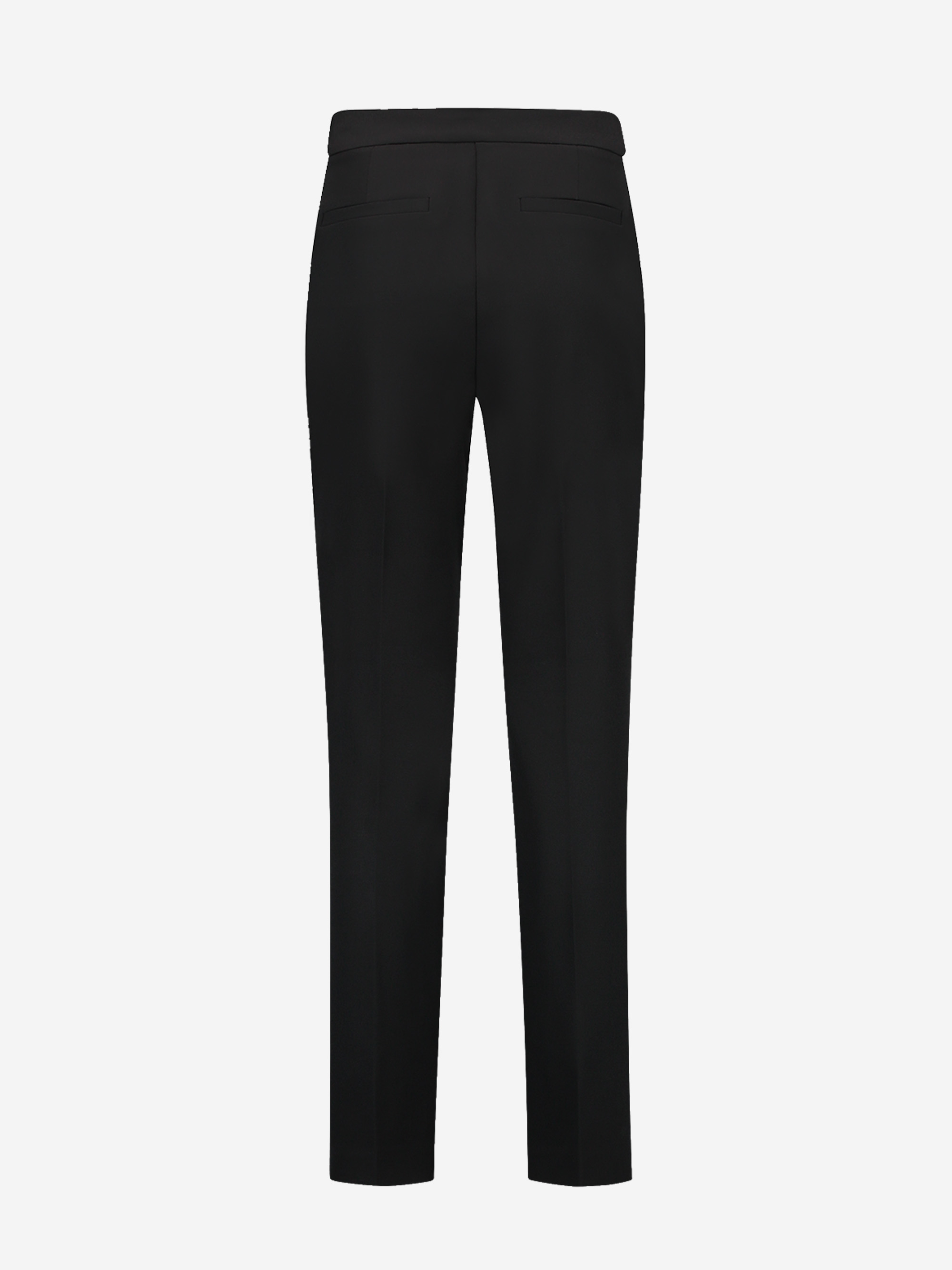 Mid waist pants with straight fit