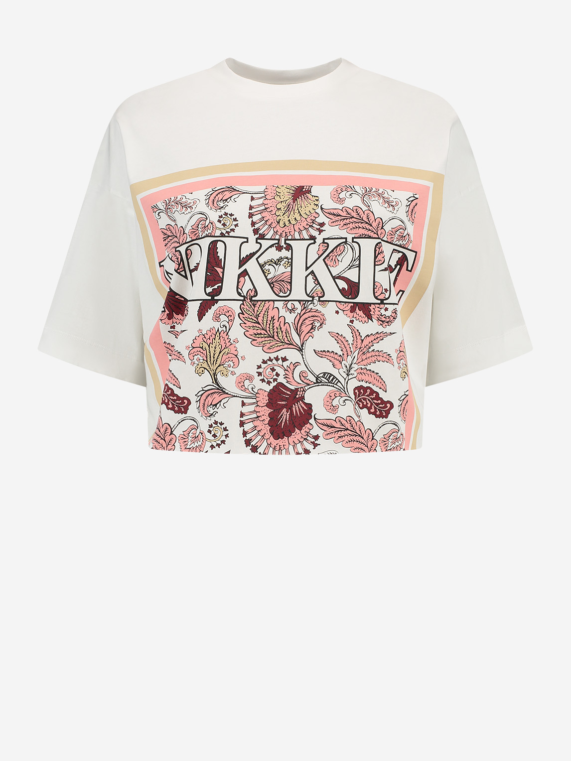 Cropped T-shirt met grafische print