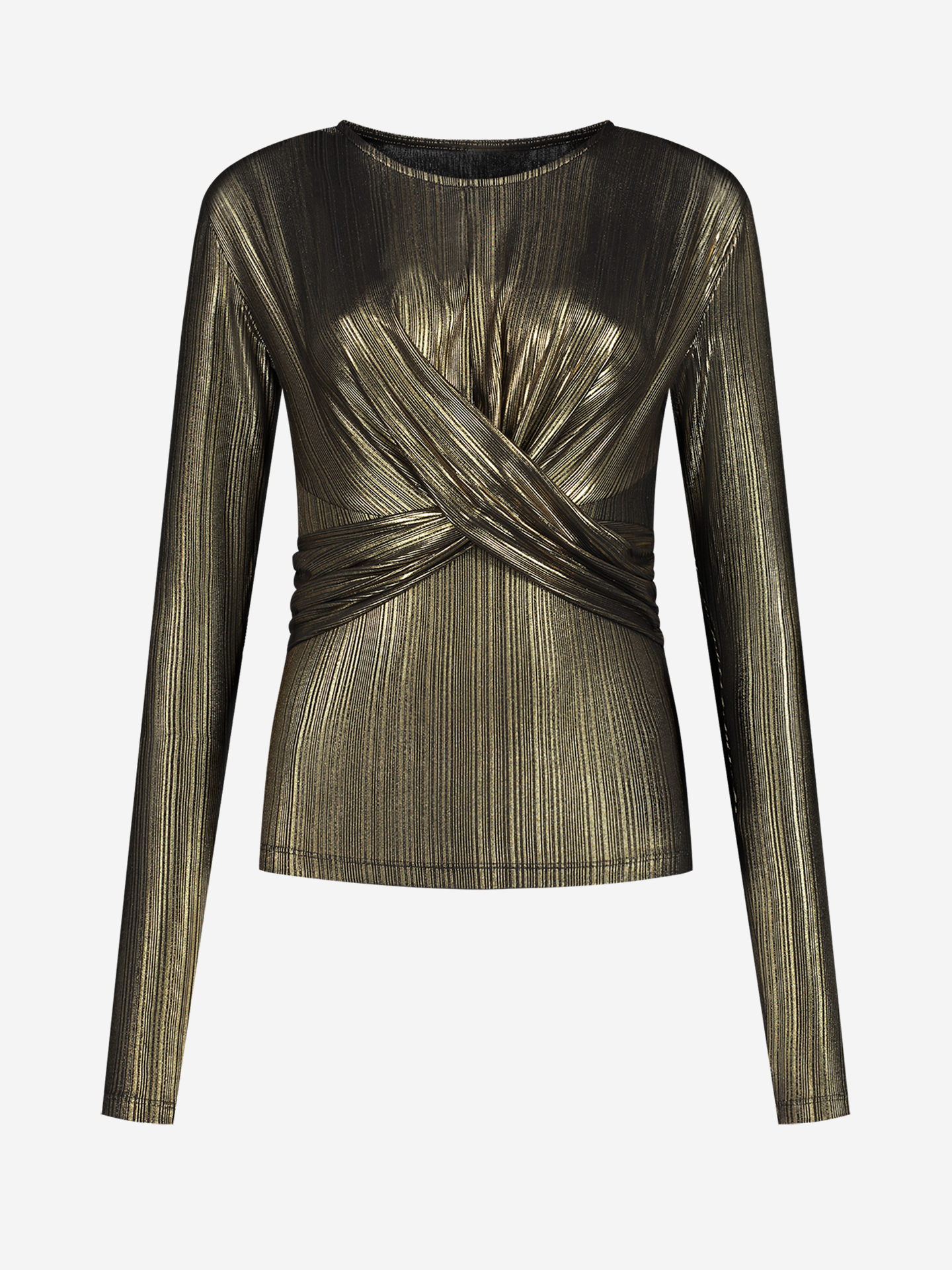 Fitted metallic top 