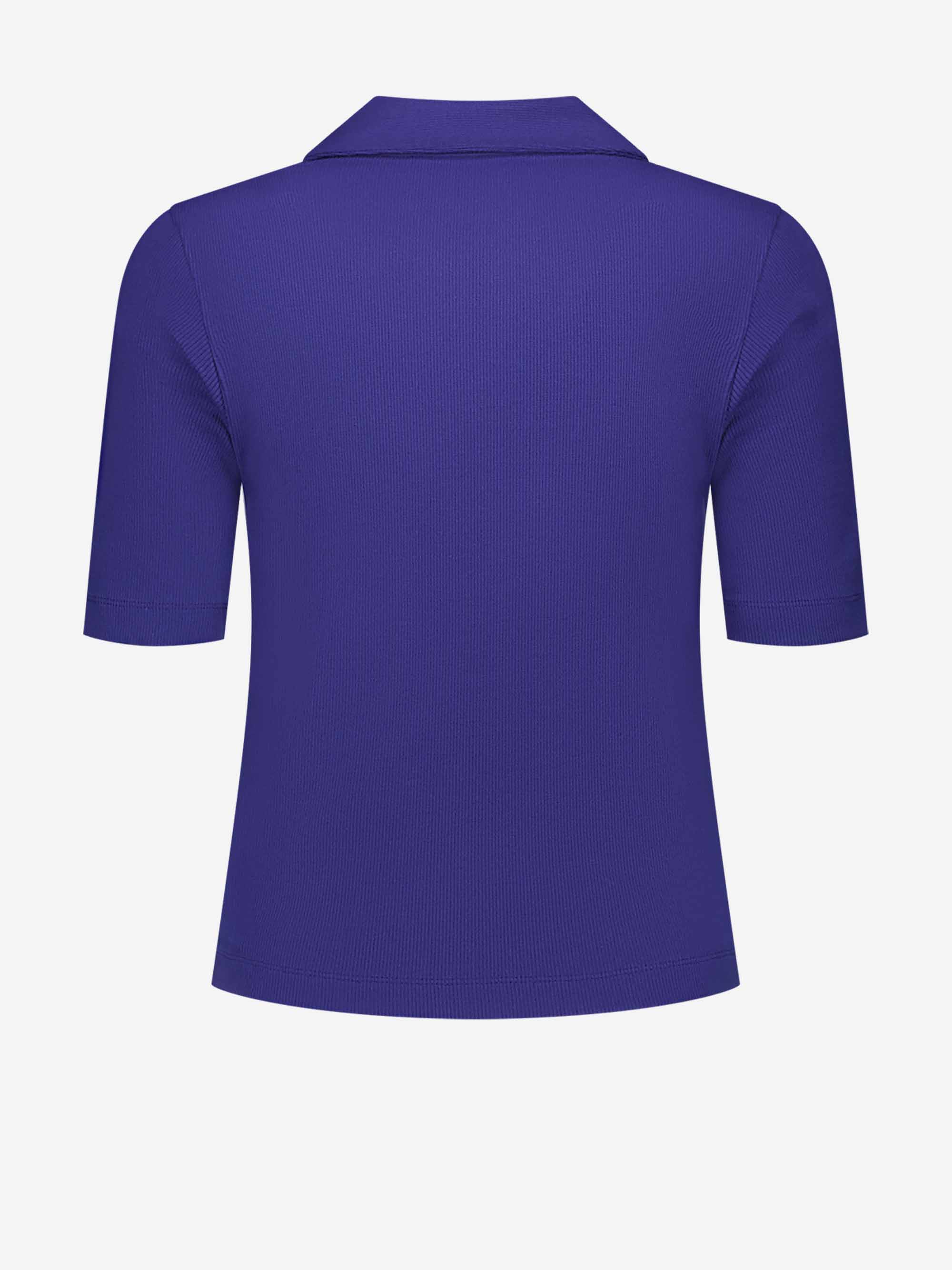 Geribbeld T-shirt met knopen