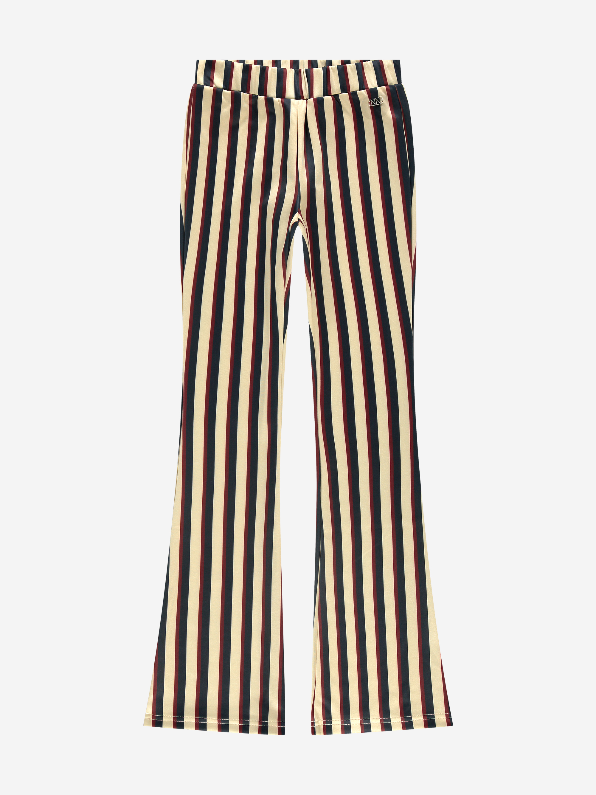 Flared broek met gestreept patroon