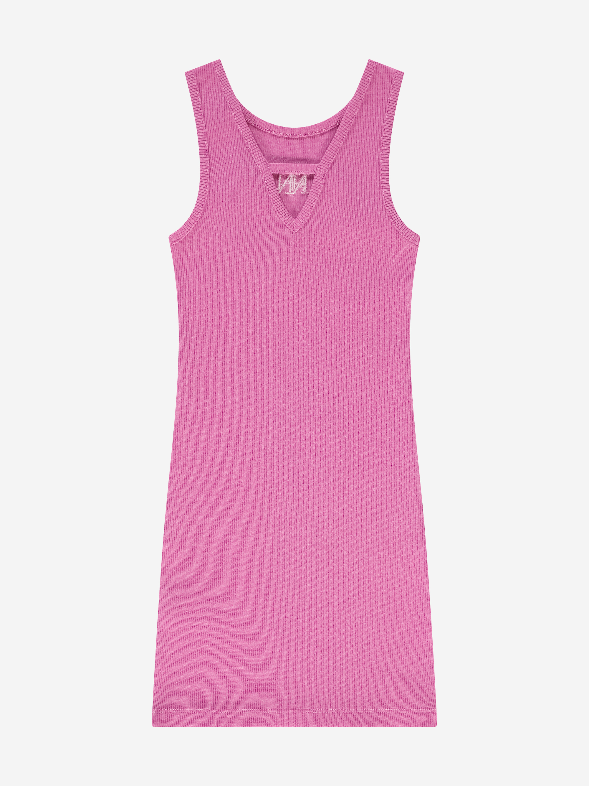 Ribbed dress with embroidered logo