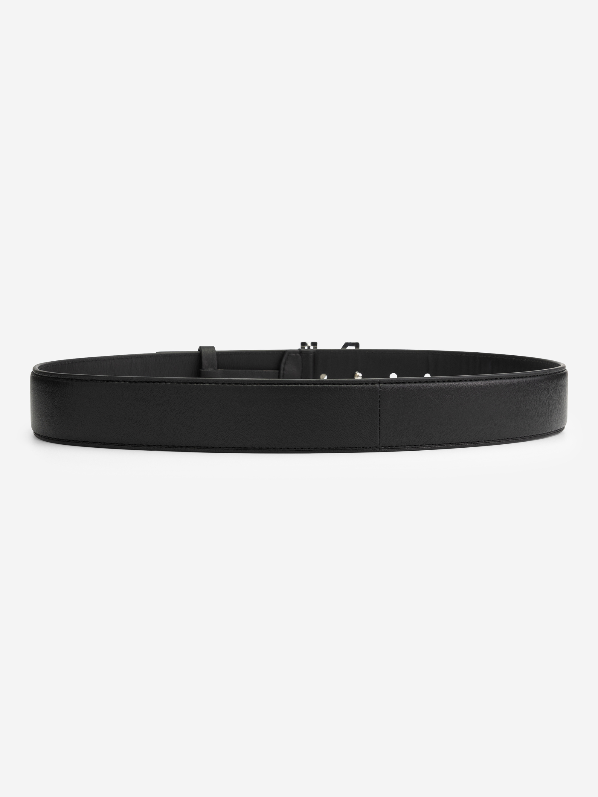 Leren riem met N-logo gesp