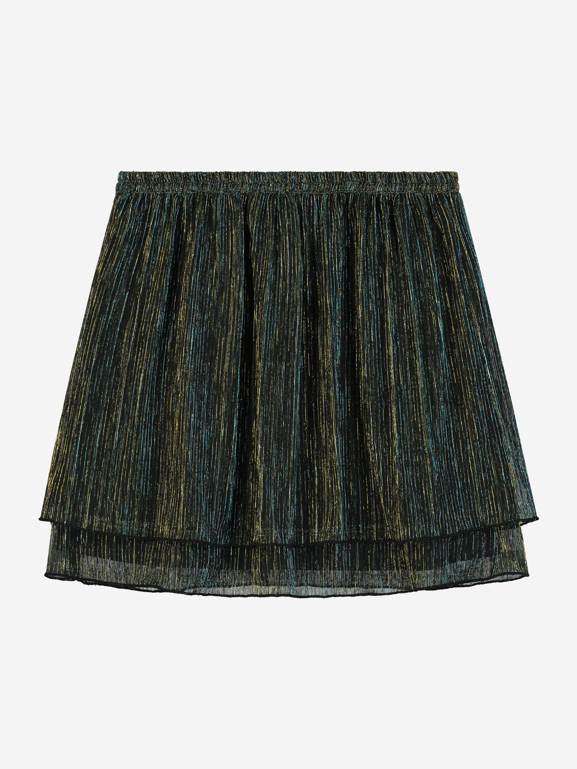 Korte glitter rok met lagen