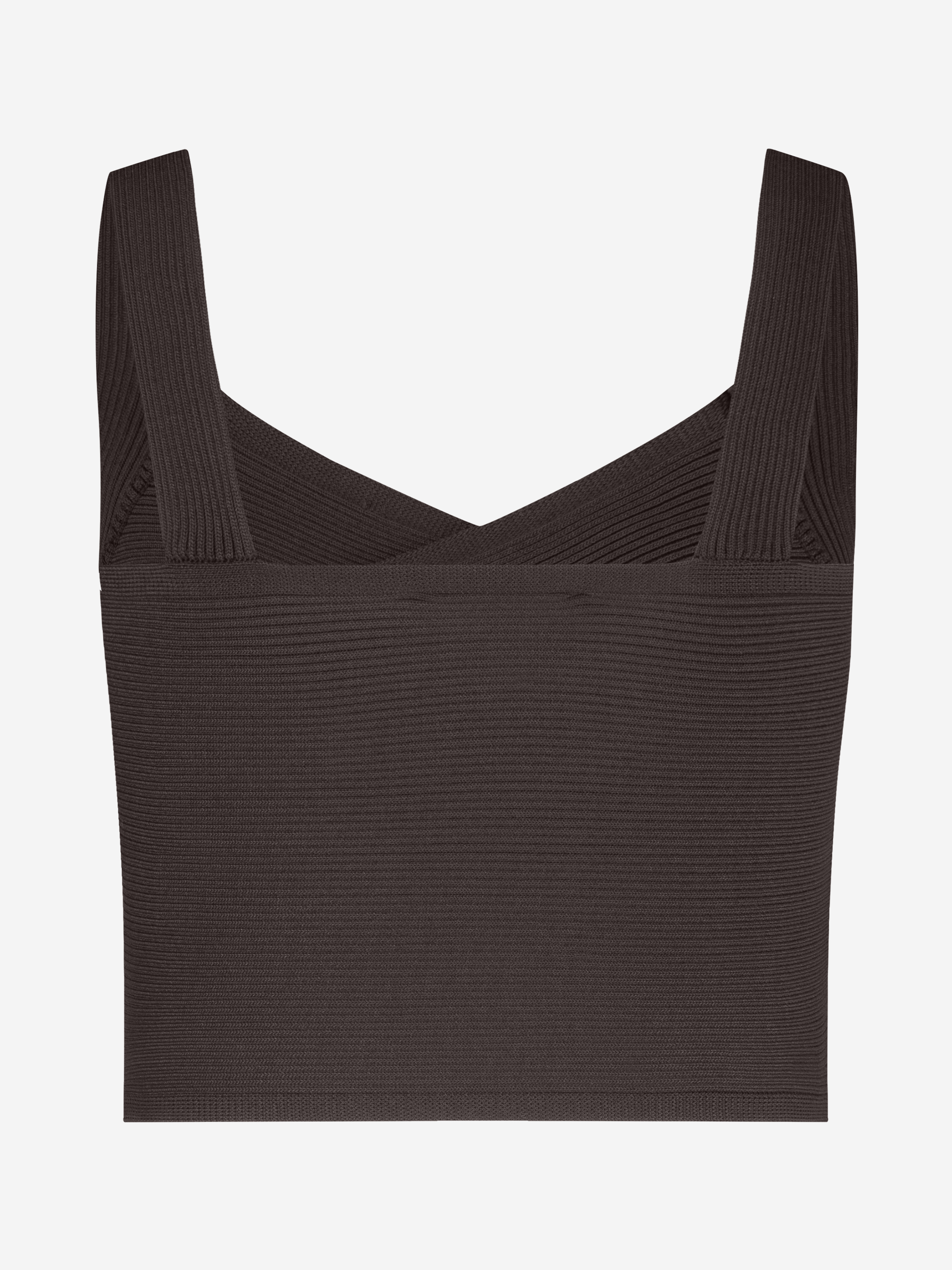 Korte gekruiste top met logo gesp detail