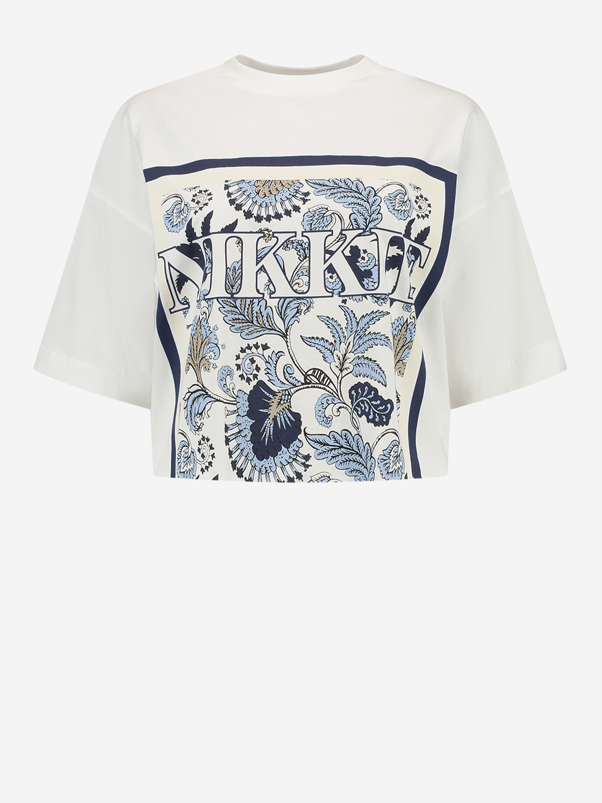 Cropped T-shirt met graphic print