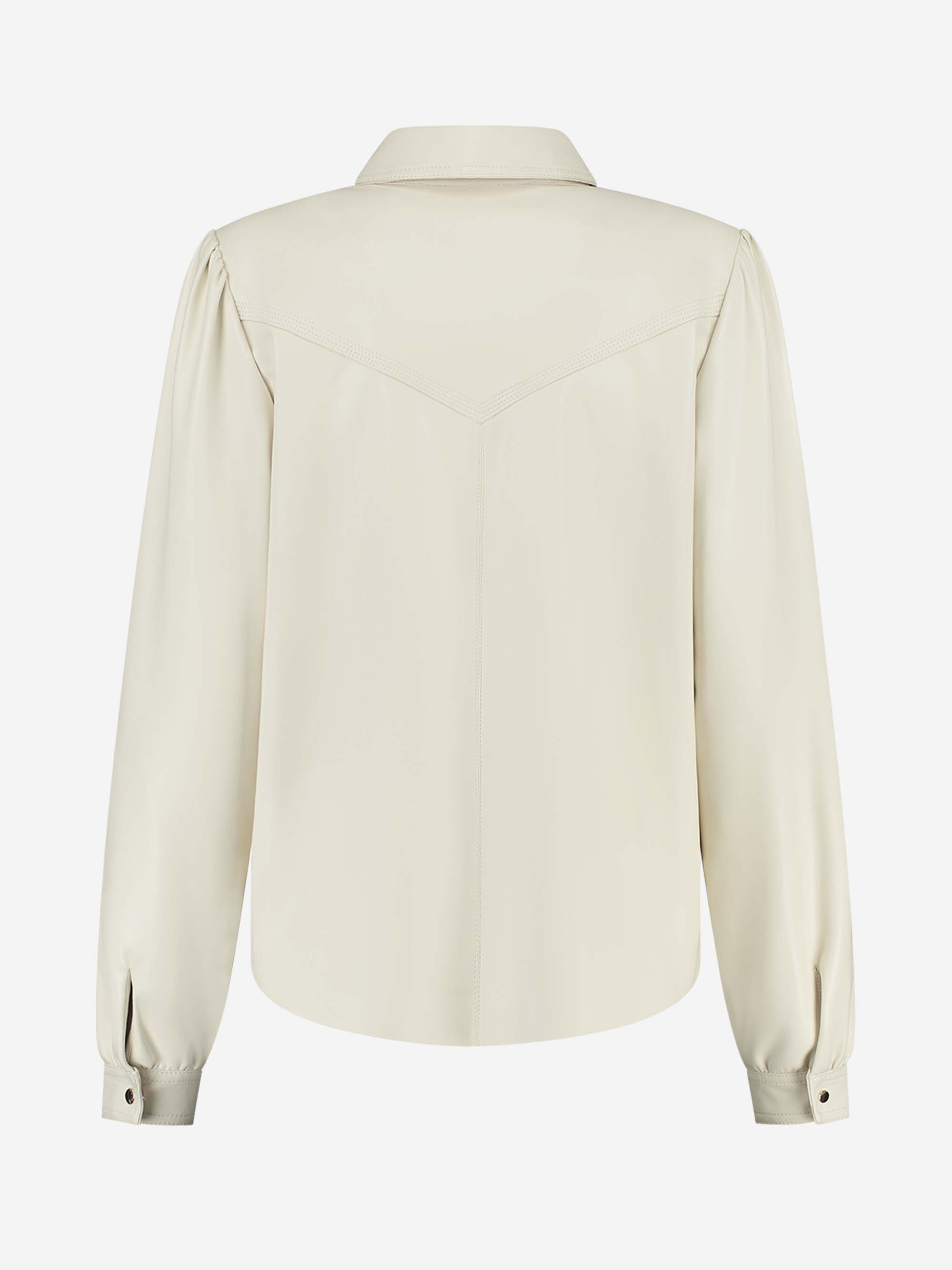  Vegan leather blouse 