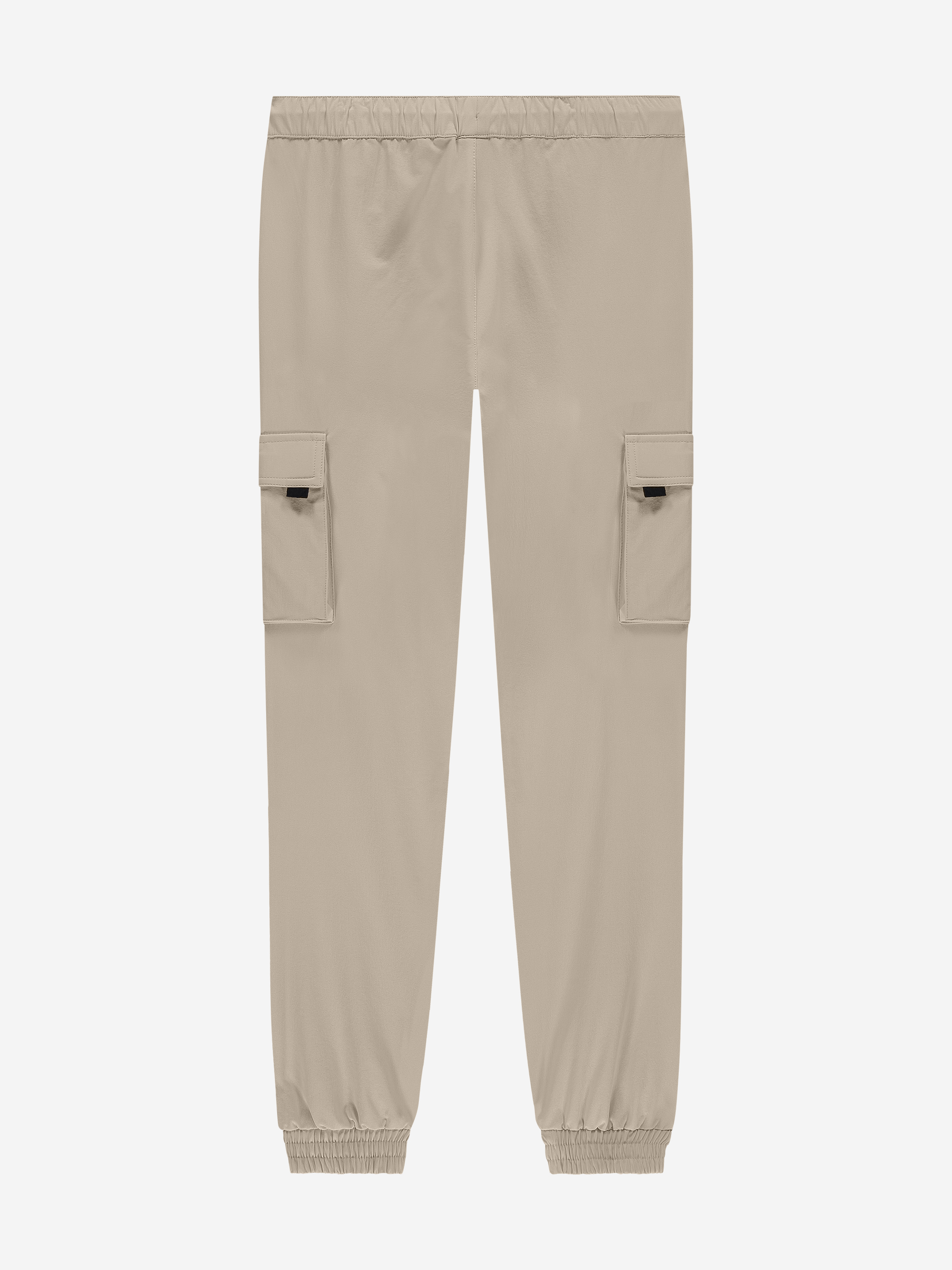 Cargo broek met elastische tailleband en trekkoord