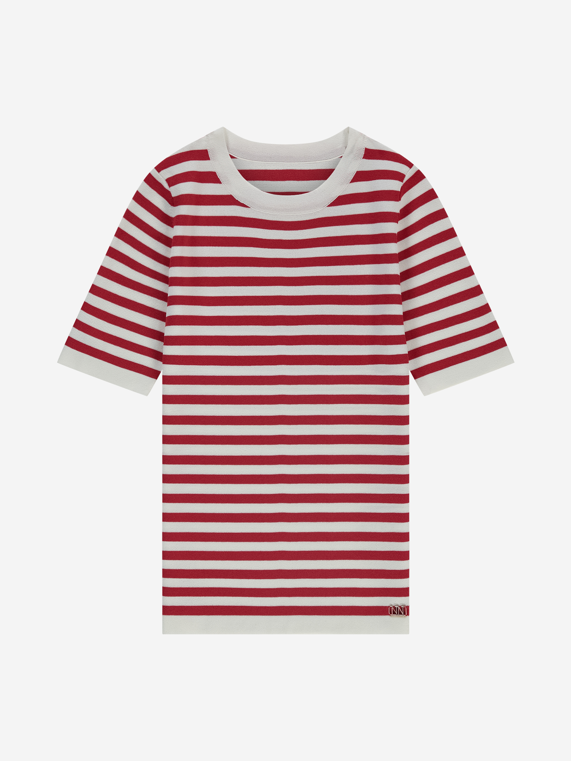 Gestreept T-shirt met subtiel logo