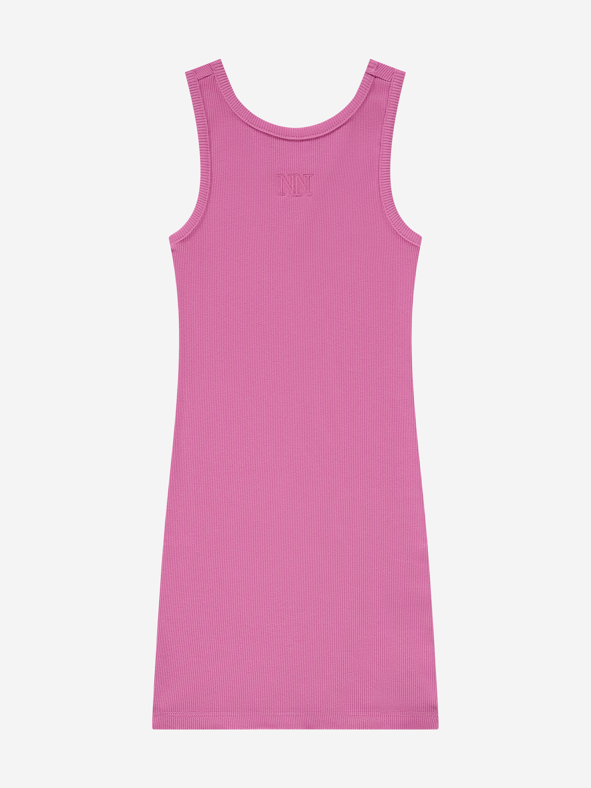 Ribbed dress with embroidered logo