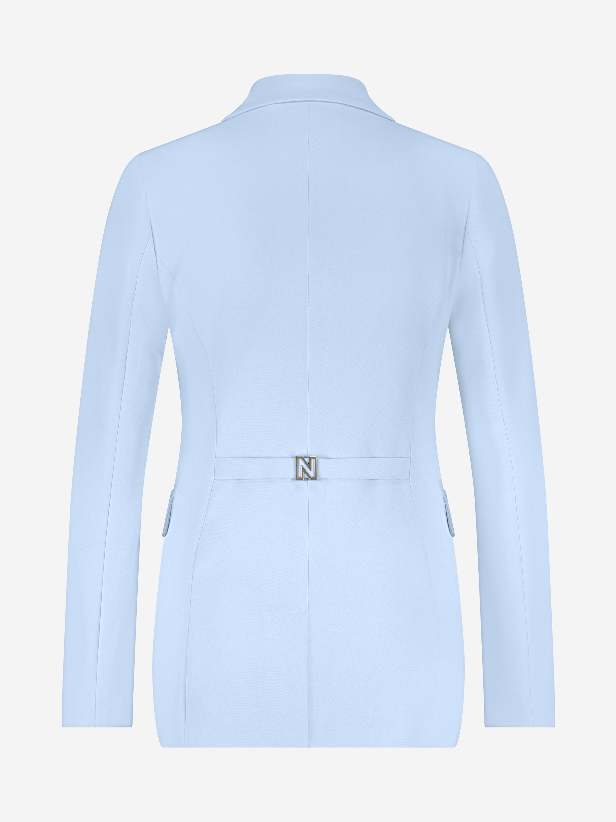 Fitted double-breasted blazer with N-buttons