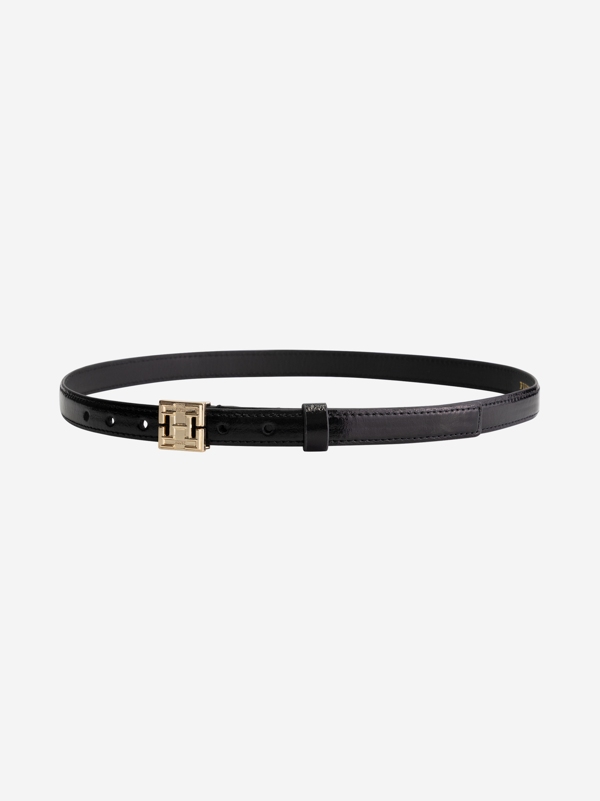 Waist belt with logo buckle 