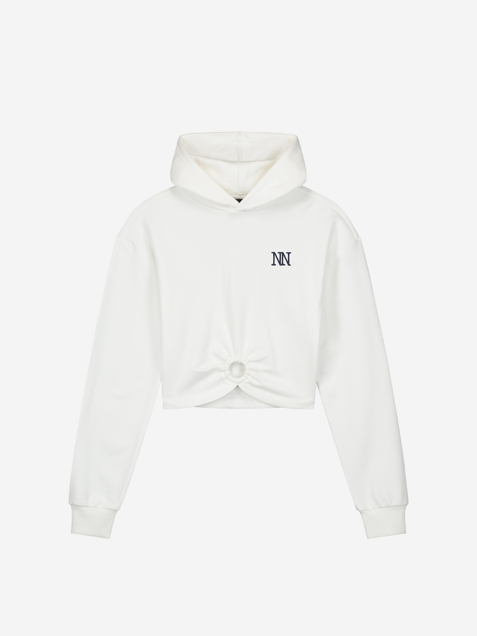 Cropped hoodie met ring