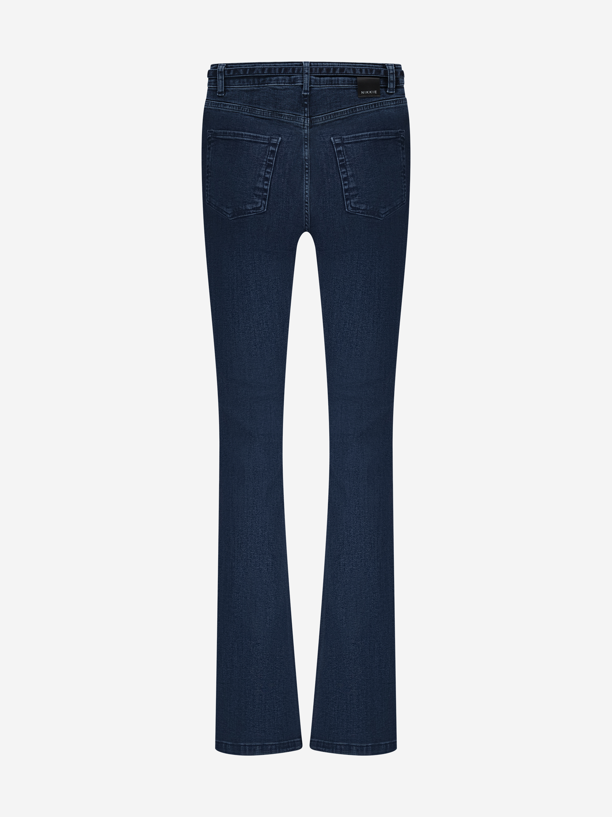Flared jeans met afneembaar strikkoord