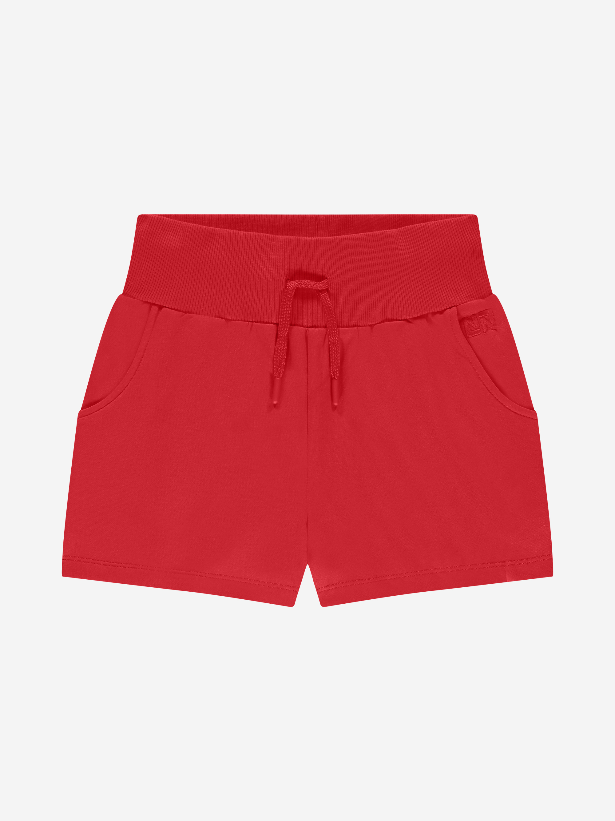 Sweatshort met elastische tailleband en trekkoord
