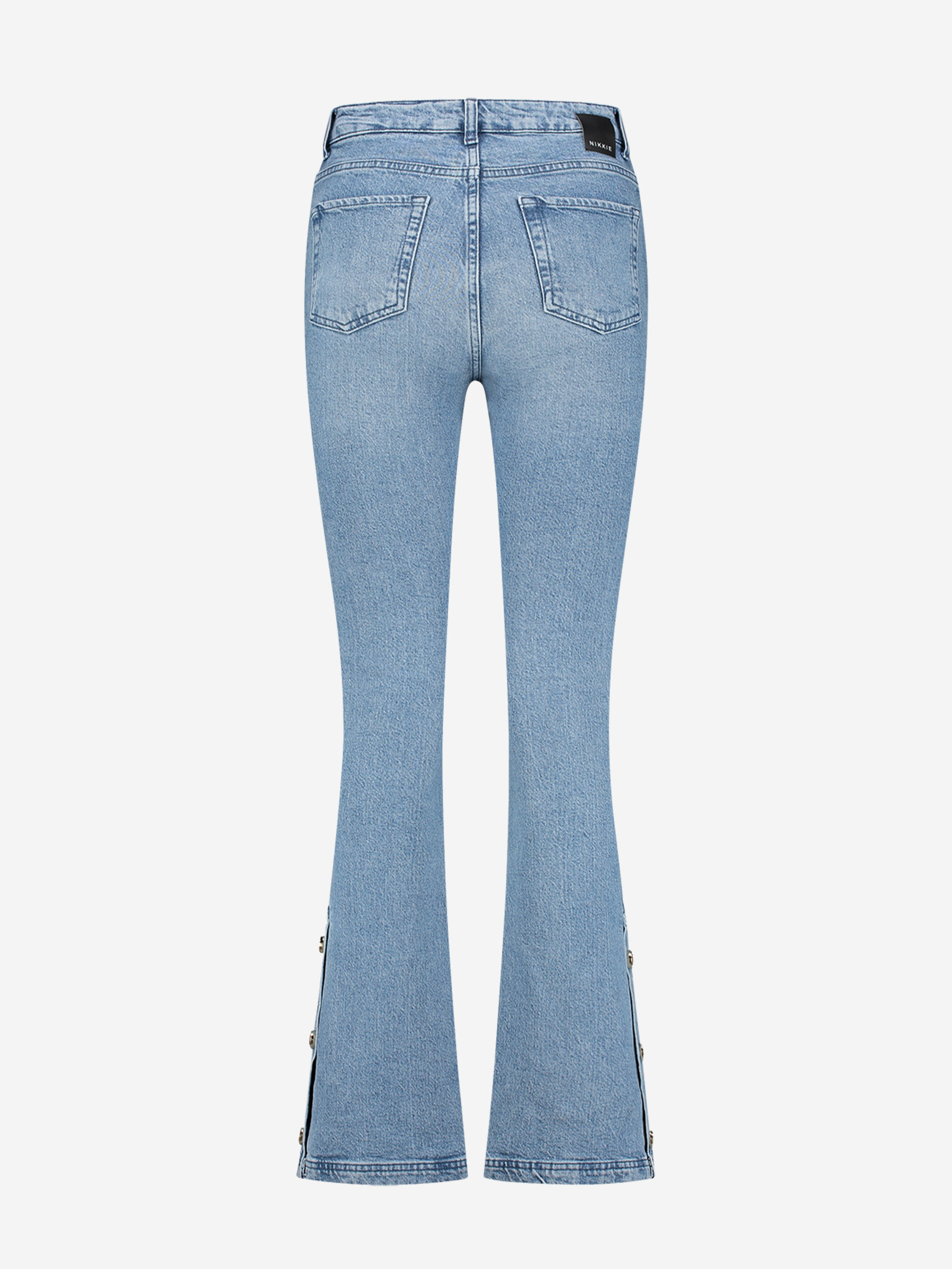 High waist jeans met knopen