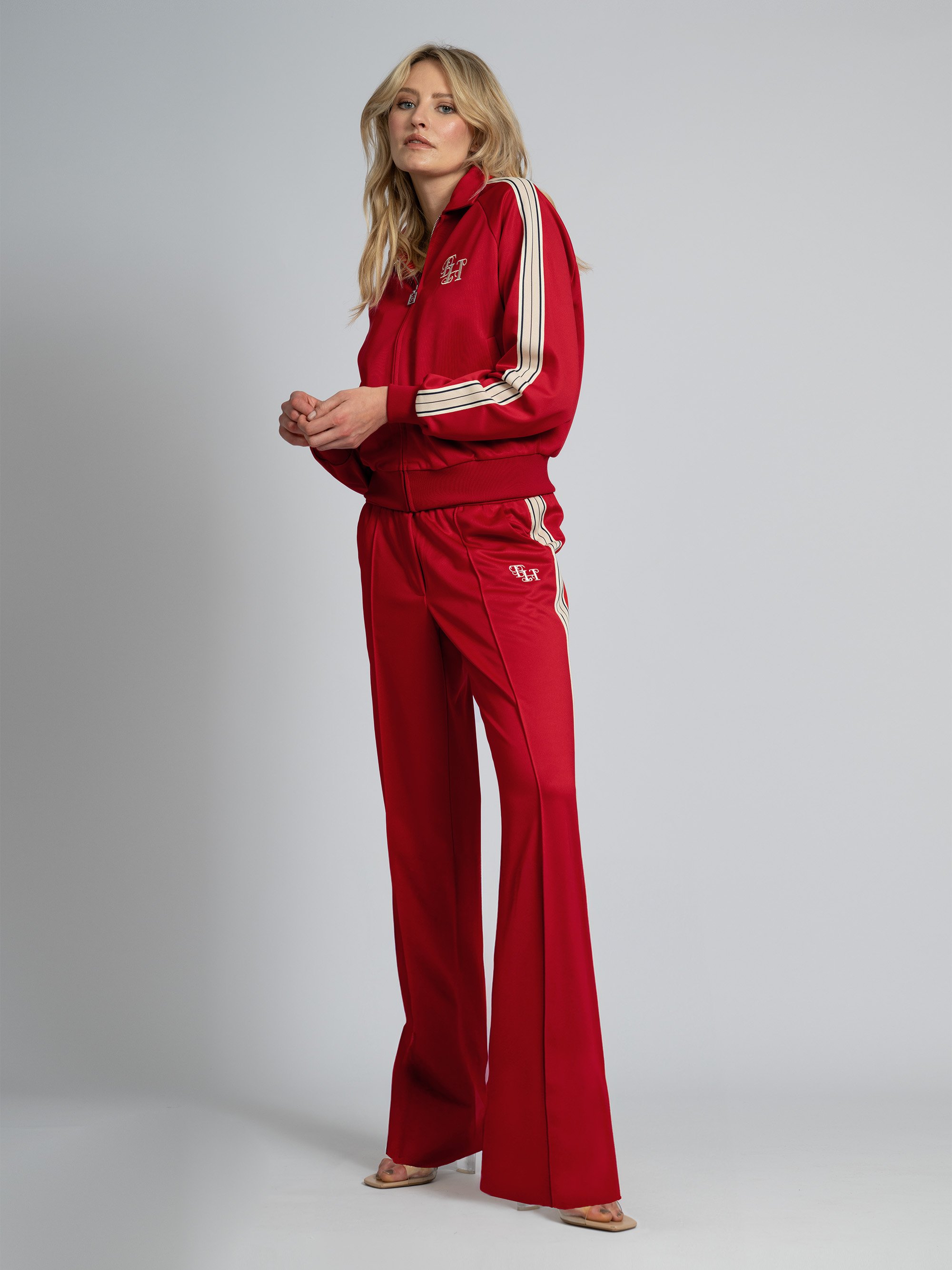 Track pants met FH logo en biezen 