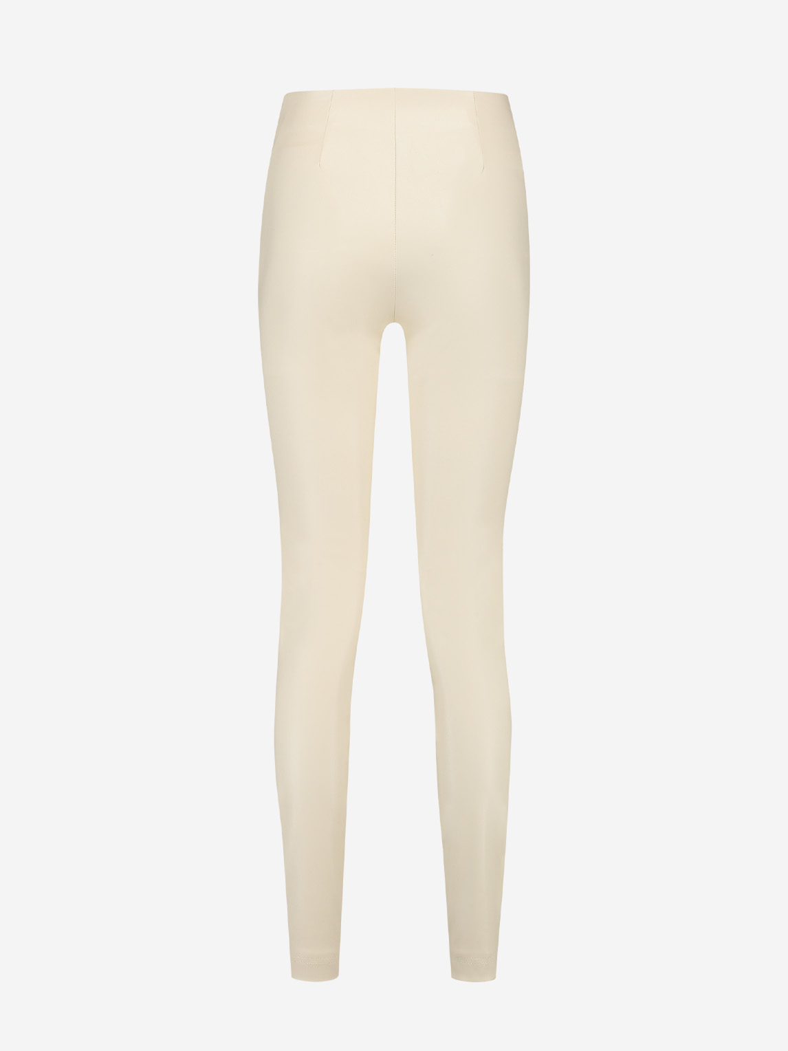 Broek van imitatieleer met hoge taille