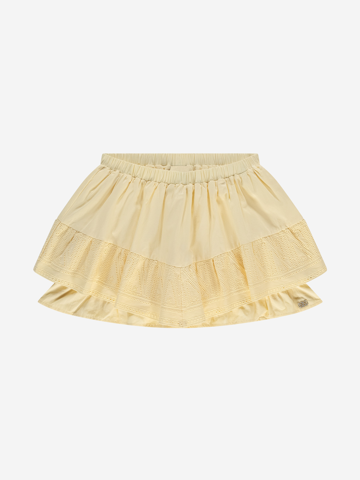 Gelaagde A-lijn skort met broderie