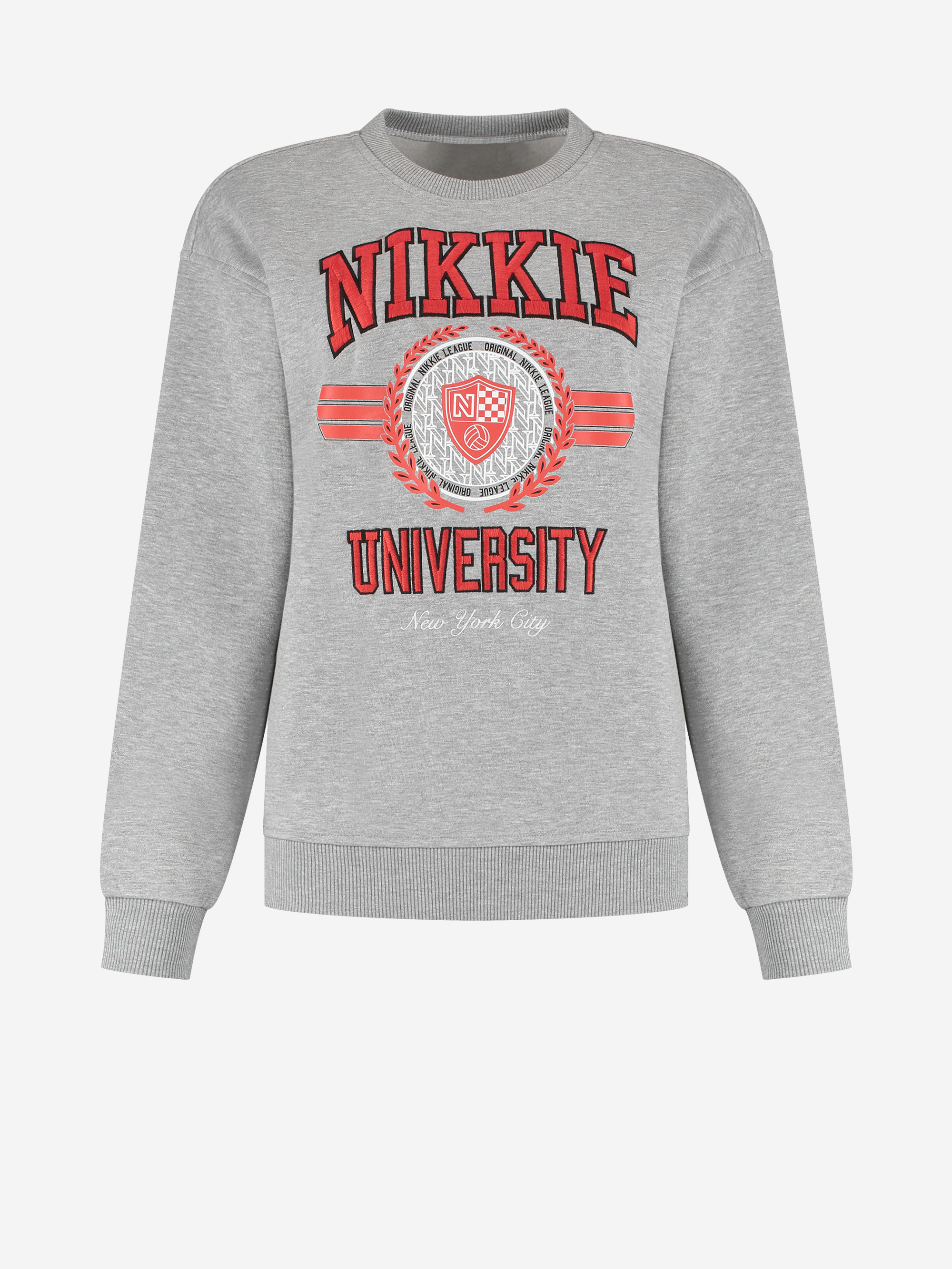 Sweater met NIKKIE university print