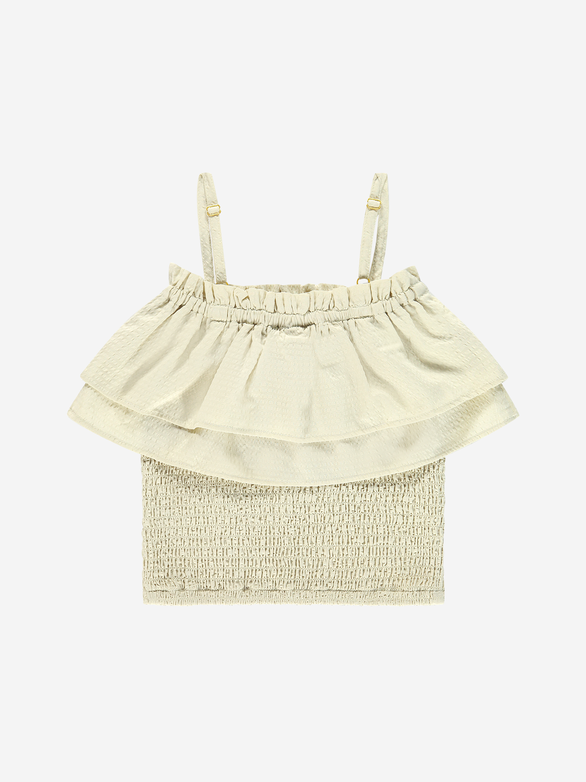 Gesmockte top met volants