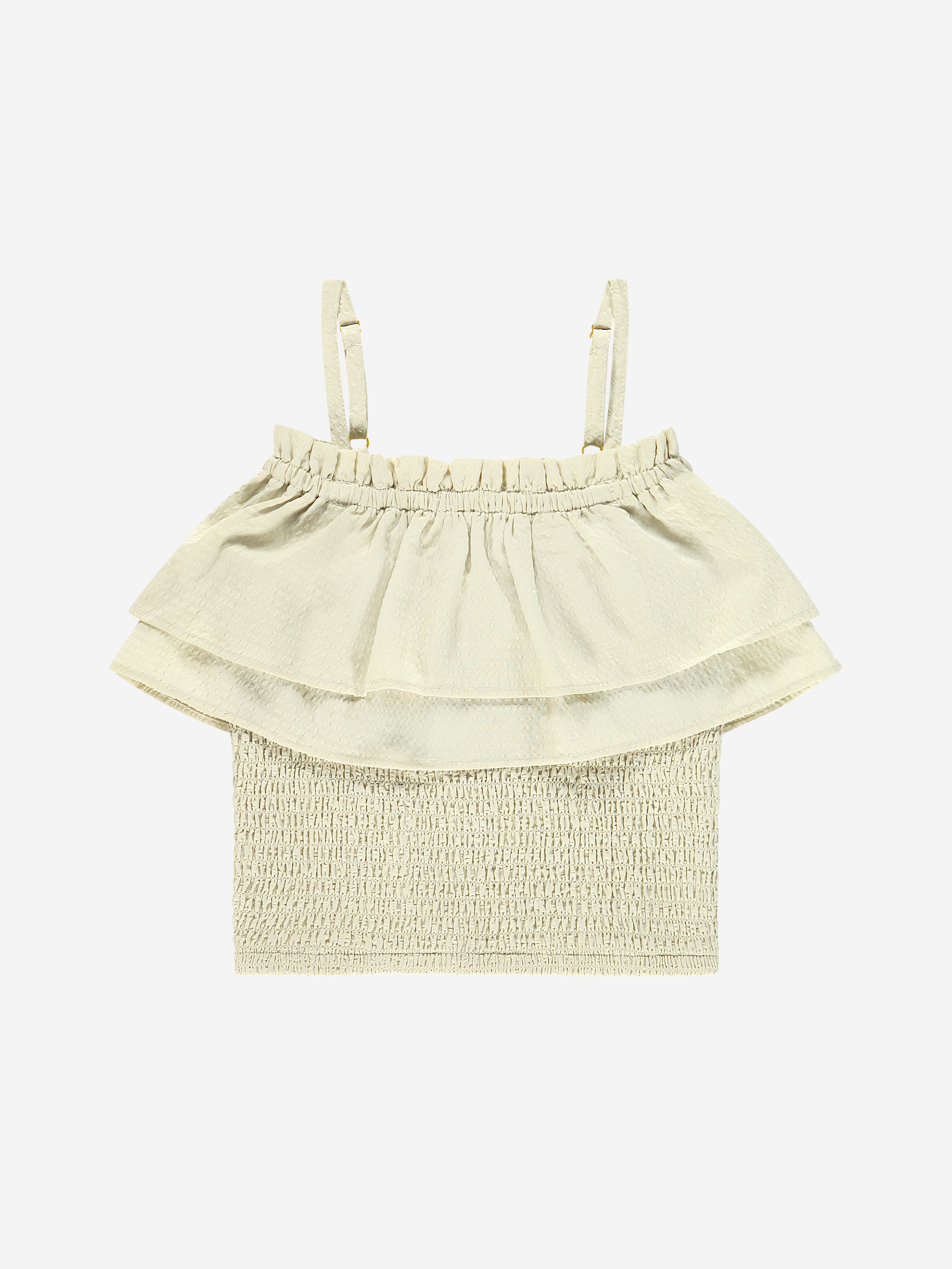 Gesmockte top met volants
